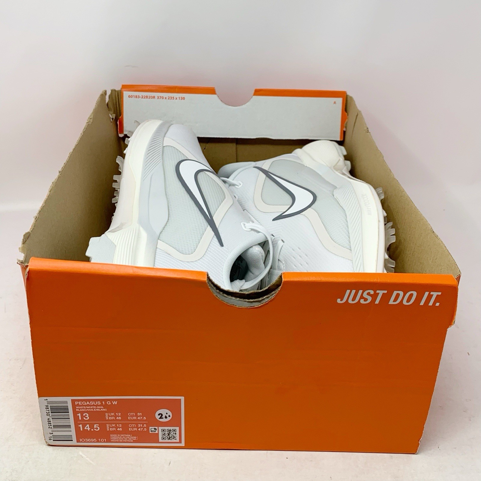 Nike Pegasus 1 Sail White Golf Shoes, Size 13 Wide BNIB IO3695-101