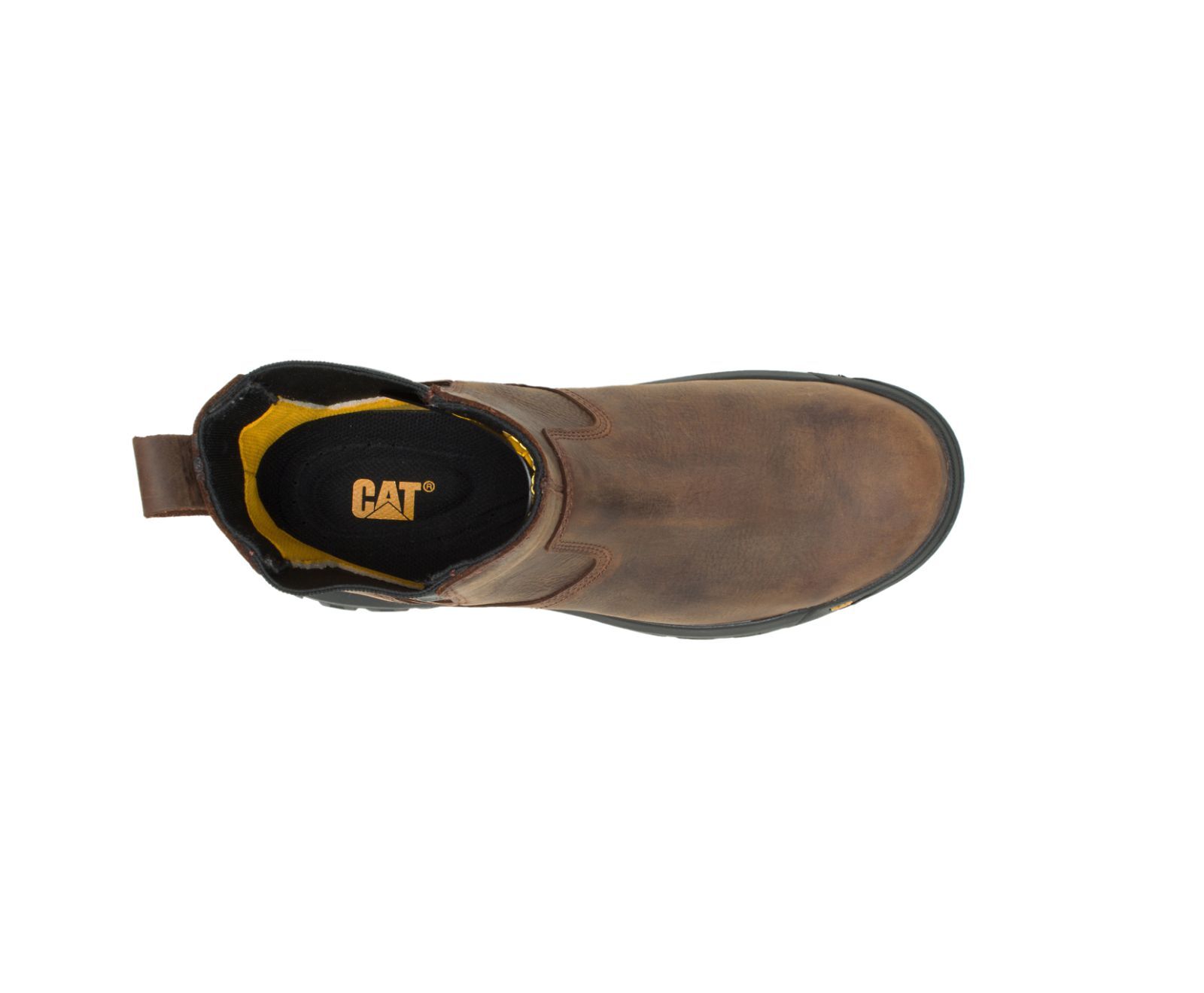 Mens Caterpillar WHEELBASE Soft Toe Pull On Boots P51033 Clay Brown