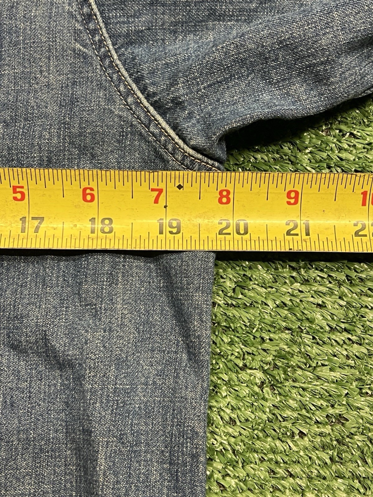 Full Count Japan Size 40 Denim Long Sleeve Work Shirt Indigo Hand Wash Style