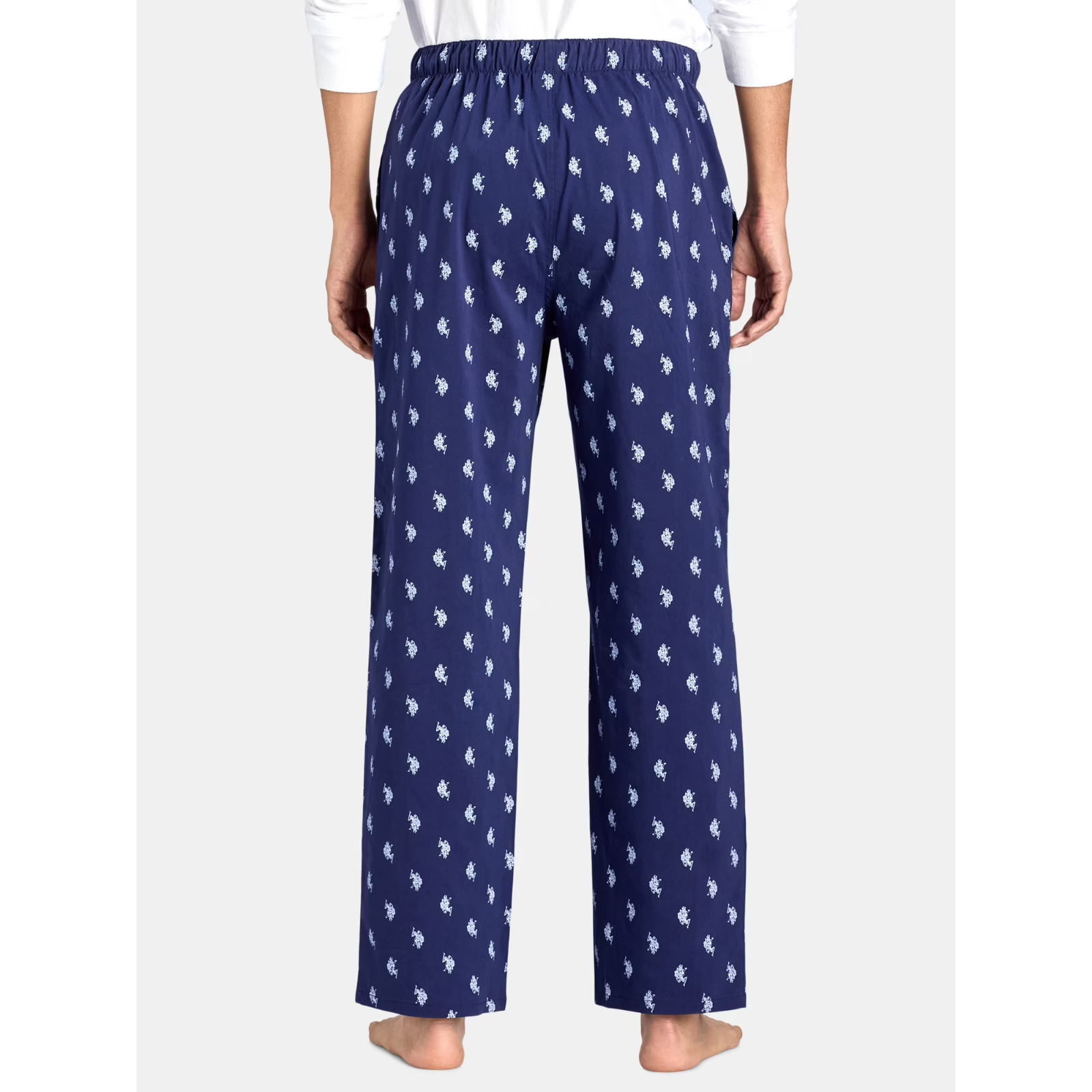 U.S. Polo Assn. SIZE M 32-34 Men Two Pockets Machine Washable Pajamas, Blue NEW