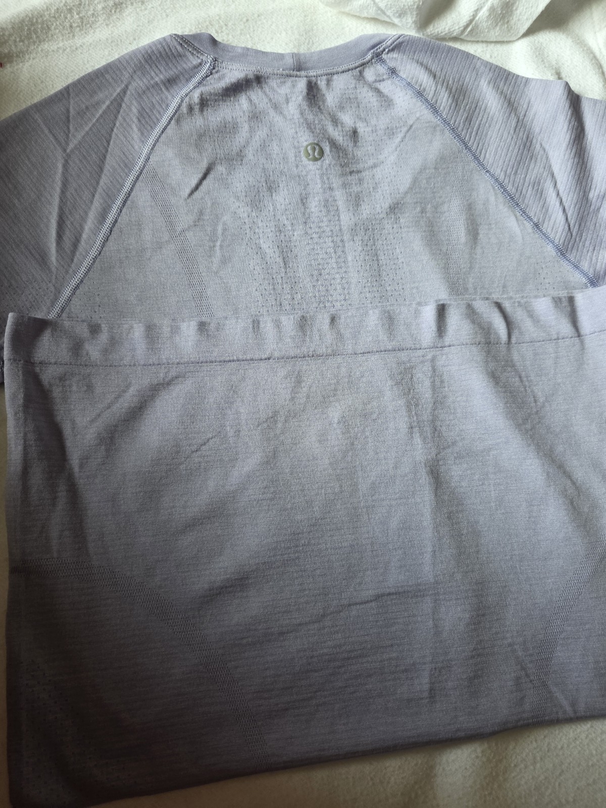 Lululemon Purple Solid Raglan Short Sleeve Crew Neck Tee Breathable Stretch