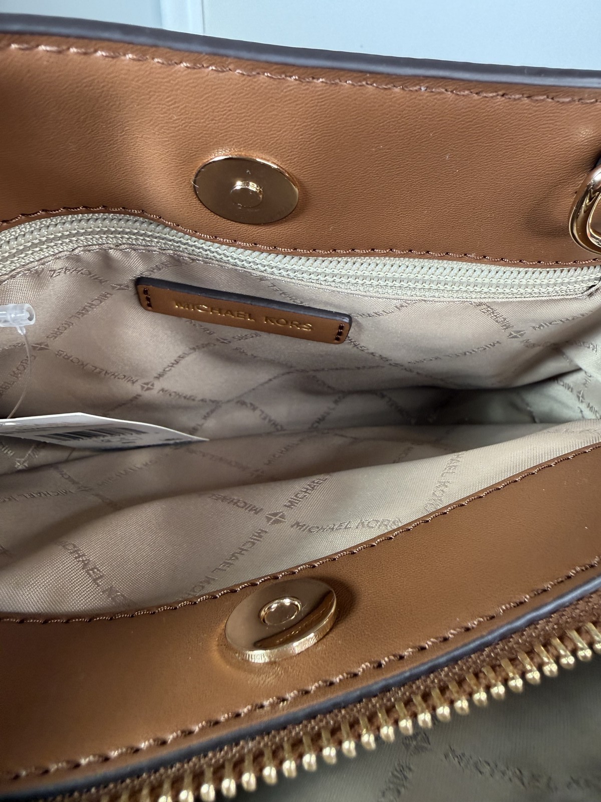 Michael Kors small satchel vanilla monogram