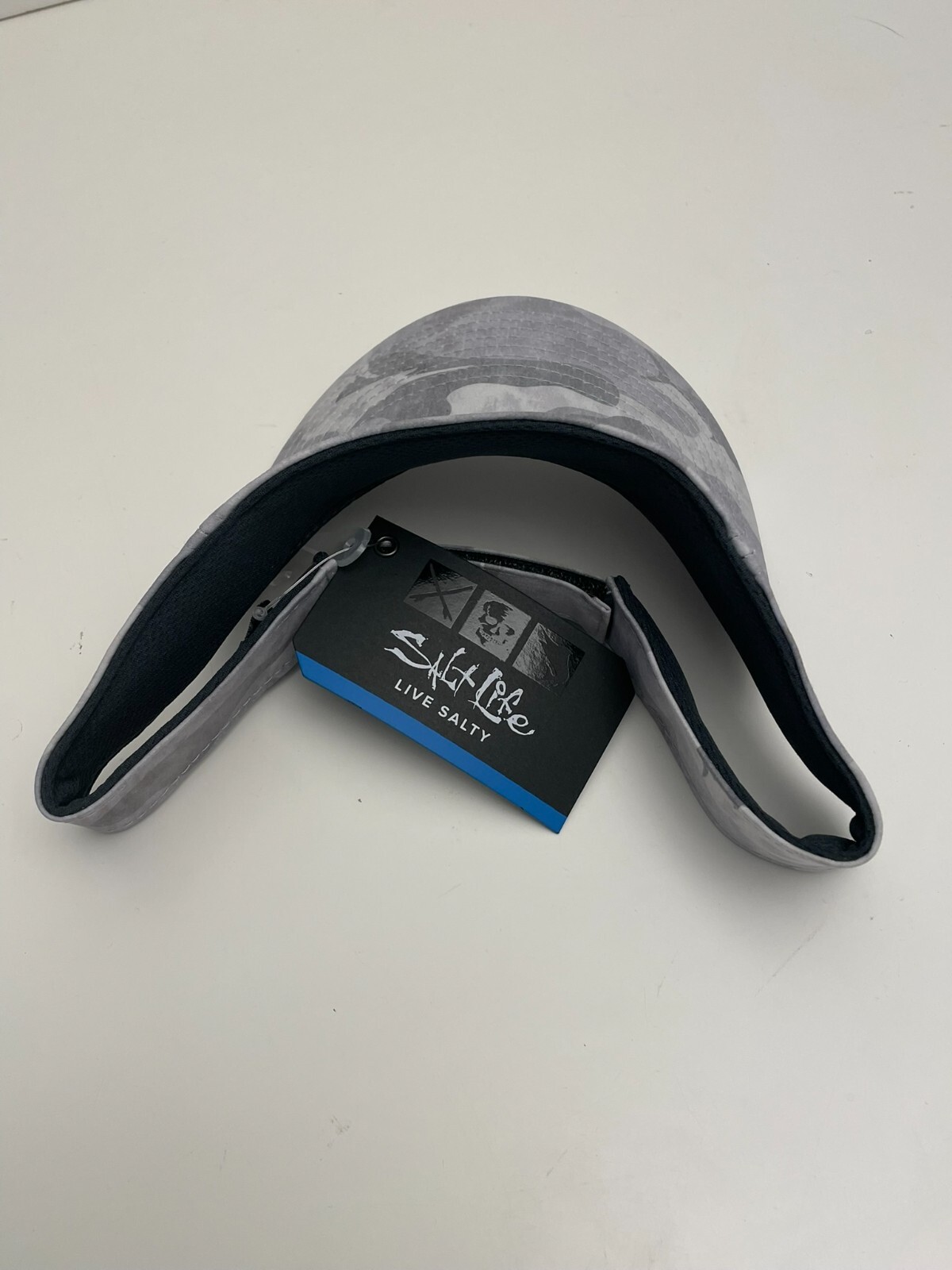 524- NWT SALT LIFE Hat Cap Visor Fishing Sportsman Golf NEW Fish/Dive/Surf Camo