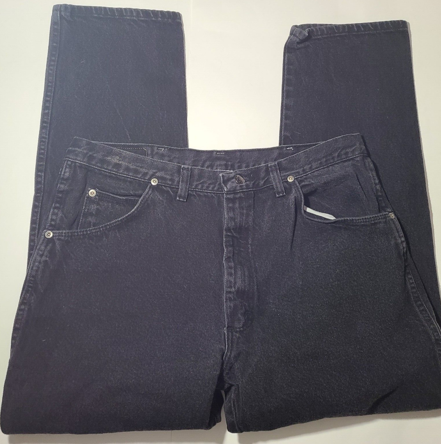 Vintage 80s/90s Wrangler Black Men’s Denim Jeans Size 37 x 28.5 Made In USA