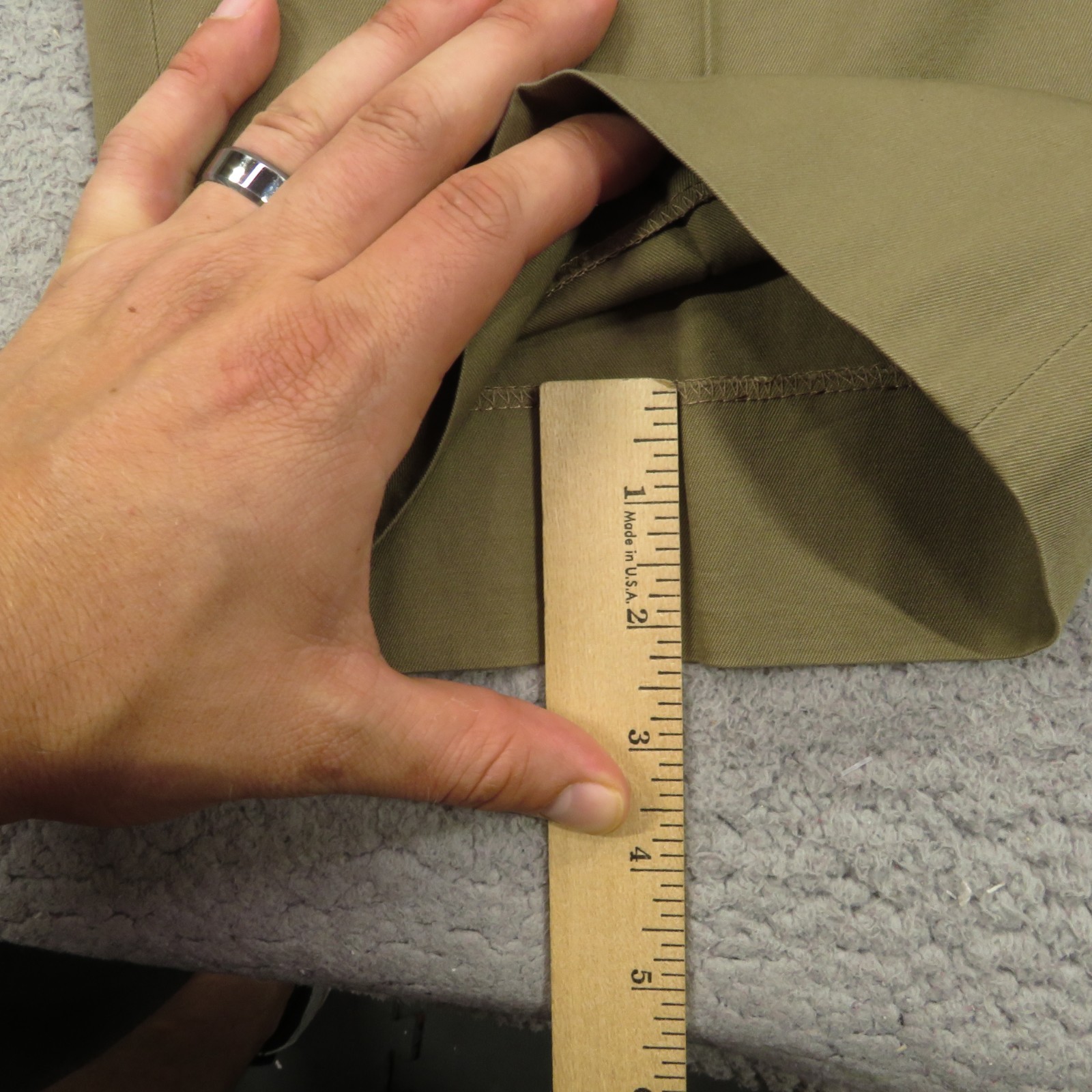 Brooks Brothers Suit 42R Cotton Khaki Made in USA 80s Pleated 36×30 Trouser Pant
