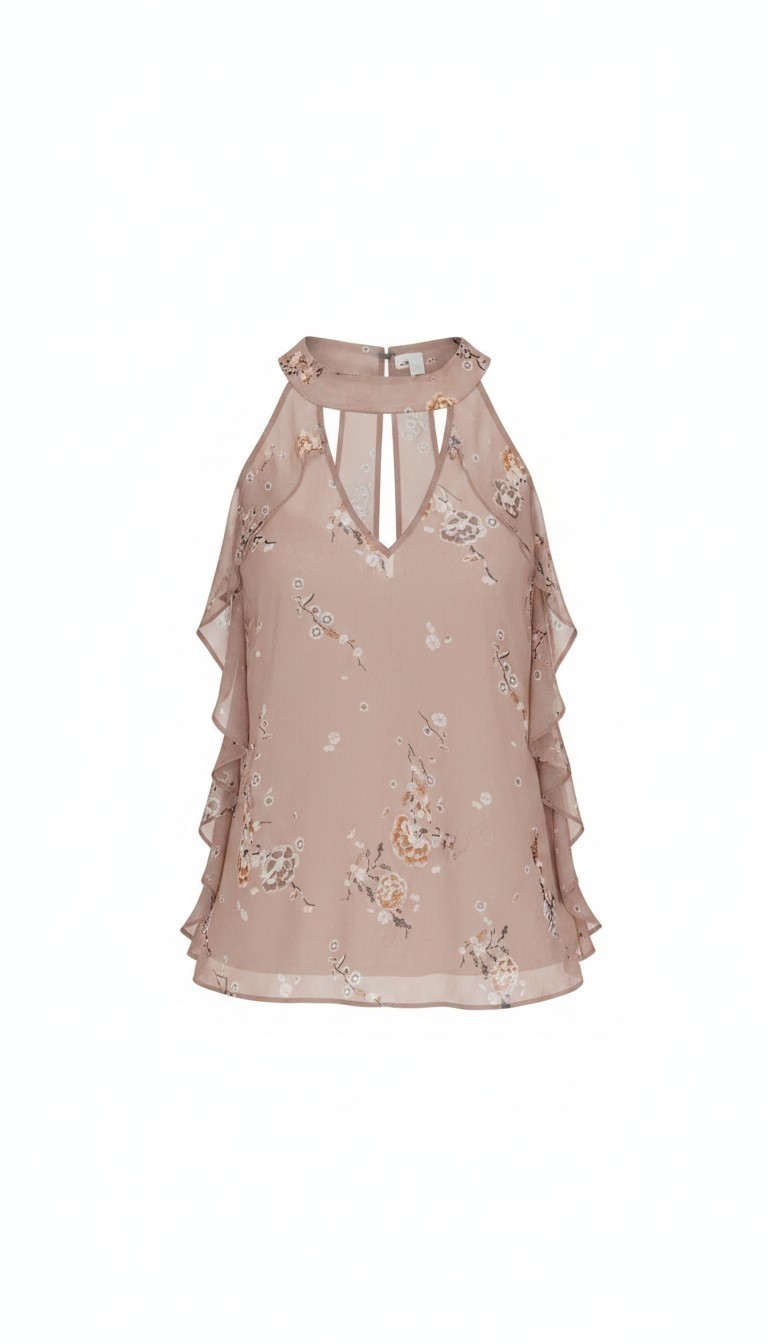 Atmosphere women’s top UK size 8 Dusty Rose Ruffle Sleeveless Top