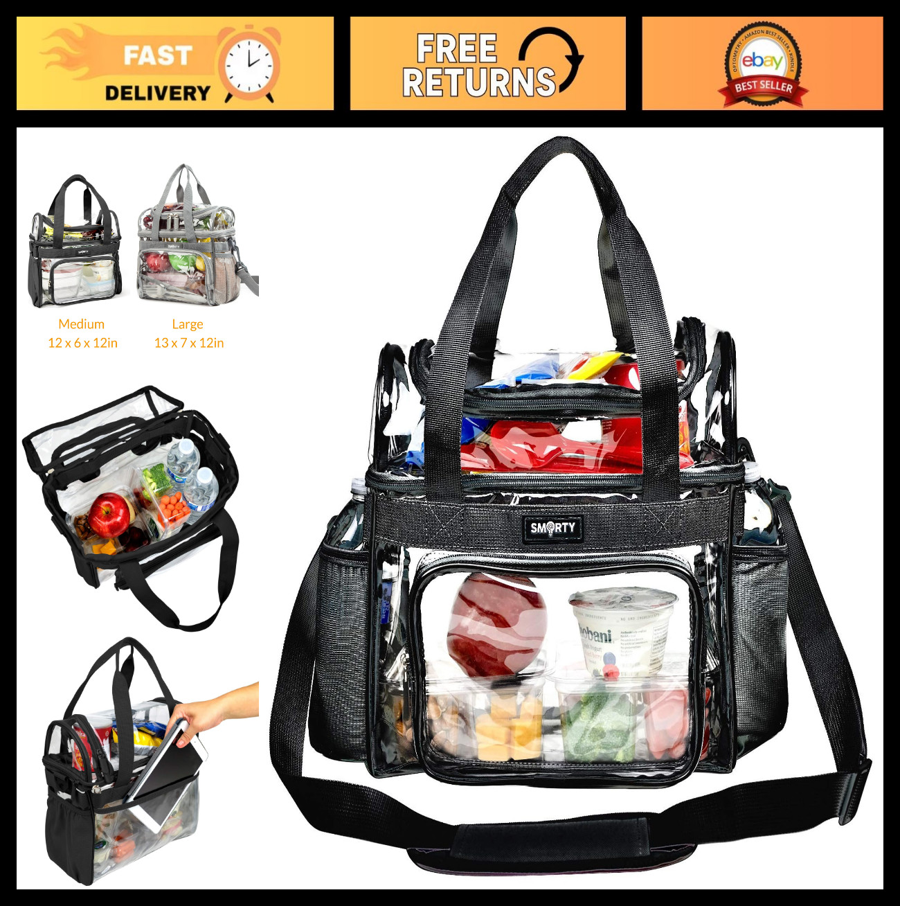 Heavy Duty Clear Backpack, Durable Transparent See-Through Bag for Travel & Even