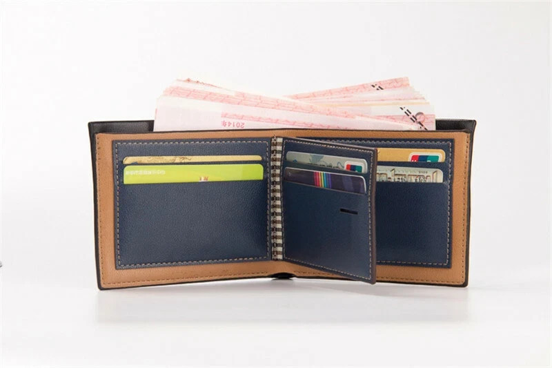 Men’s Bifold Wallet Money ID Credit Card Holders Men Short Purse RFID Blocking