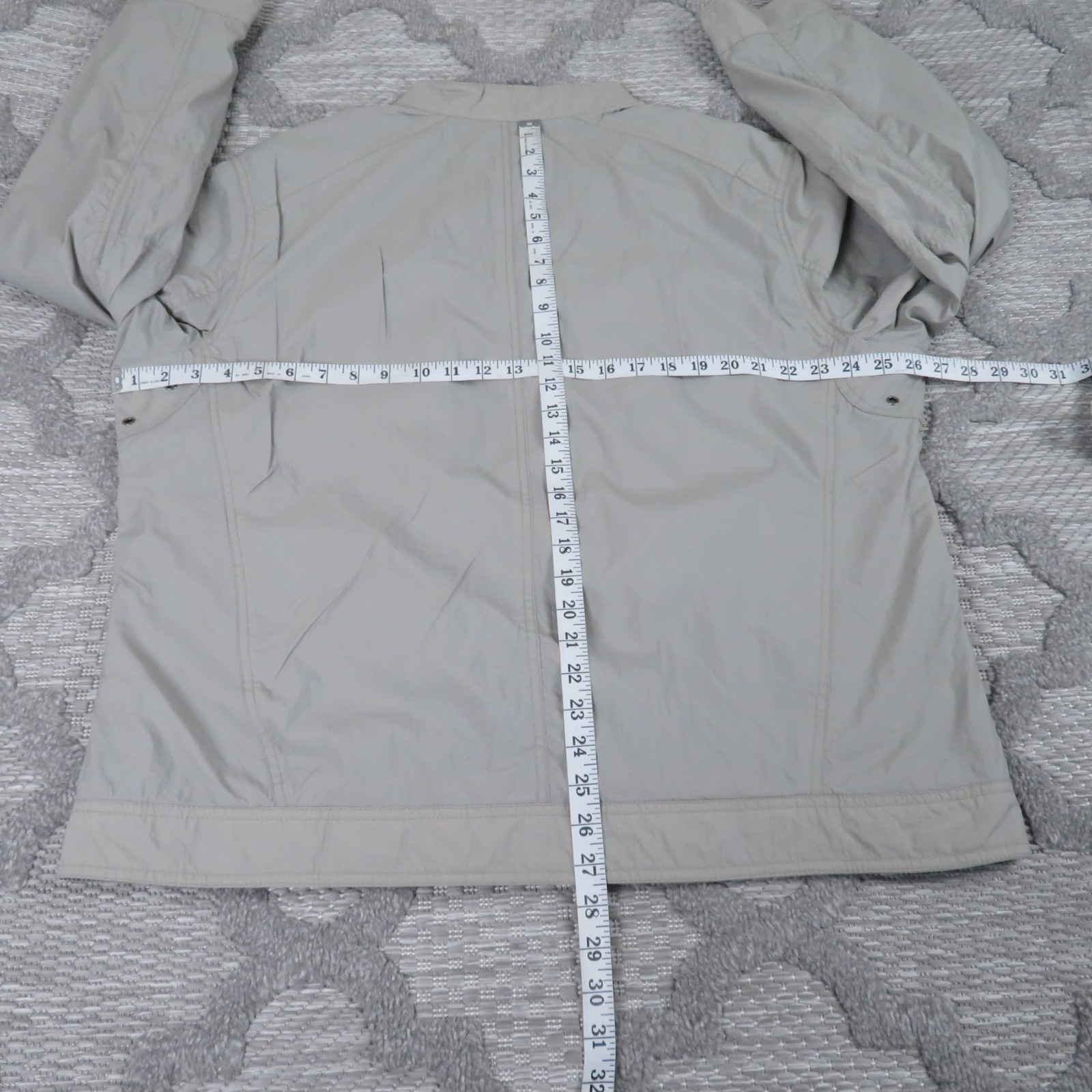 Lucky Brand Jacket Mens XXL Grey Nylon Moto Windbreaker Biker Utility Snap