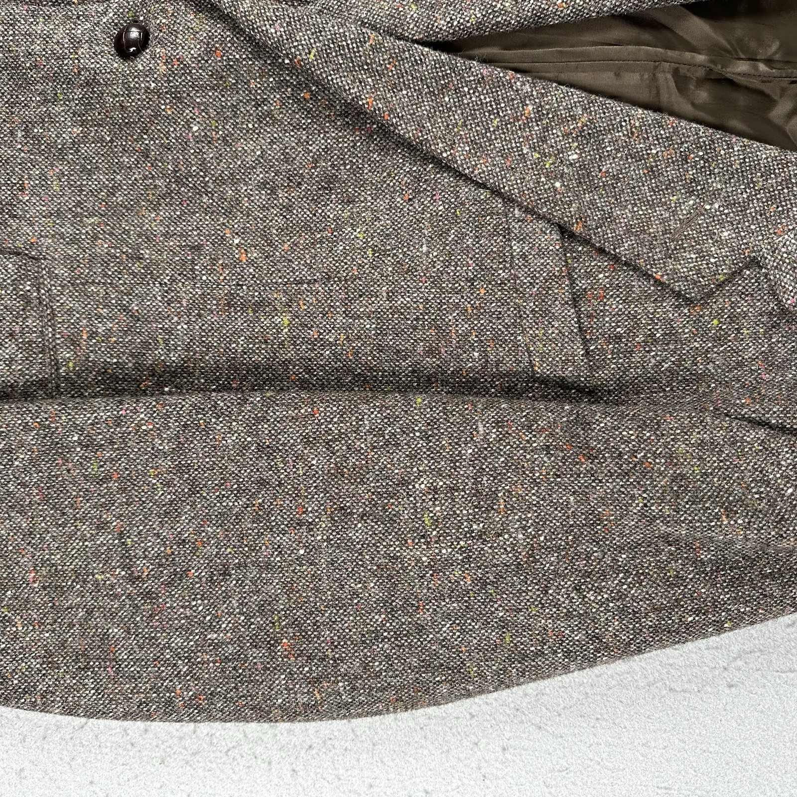 John Molloy Blazer Men’s 40 Long Brown Donegal Tweed Wool Jacket 2 Button