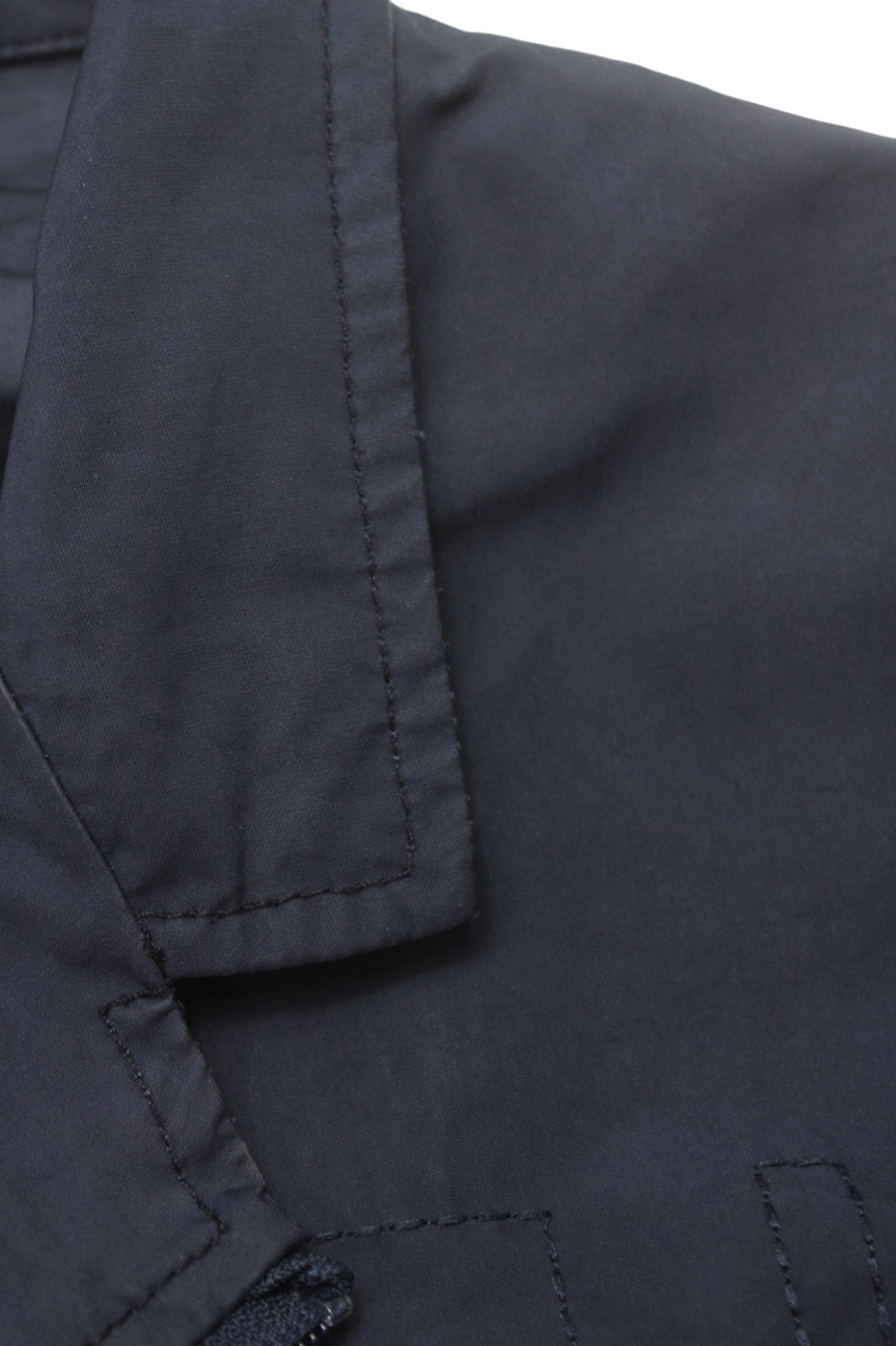 Armani Jeans Jacket Mens Eu 54 Unlined Spread Collar Zip Up Dark