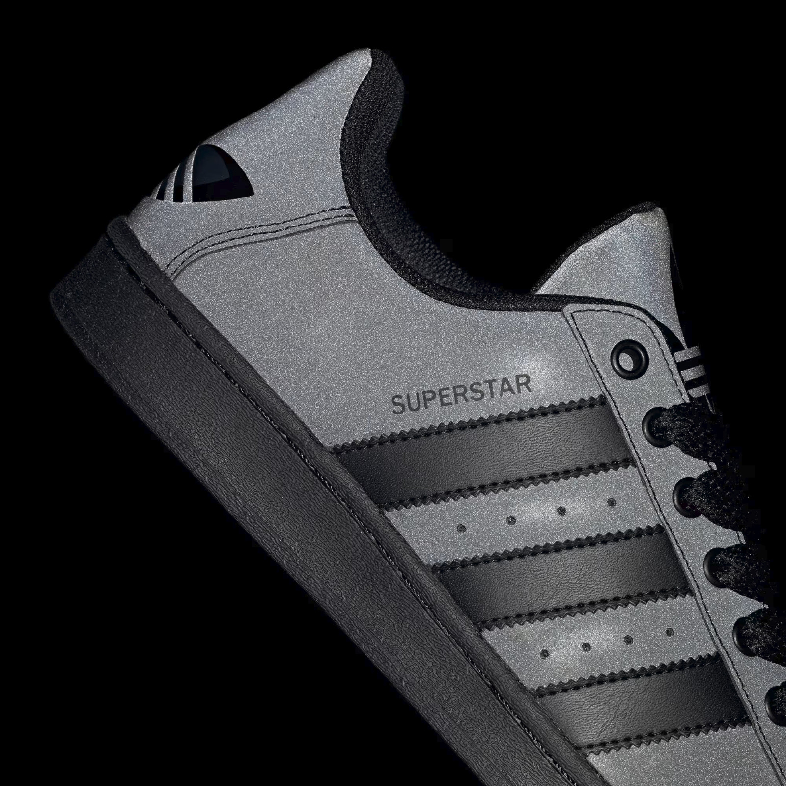 ADIDAS ORIGINALS SUPERSTAR CORE BLACK REFLECTIVE MEN’S SHOES 8.5~12 ID3109