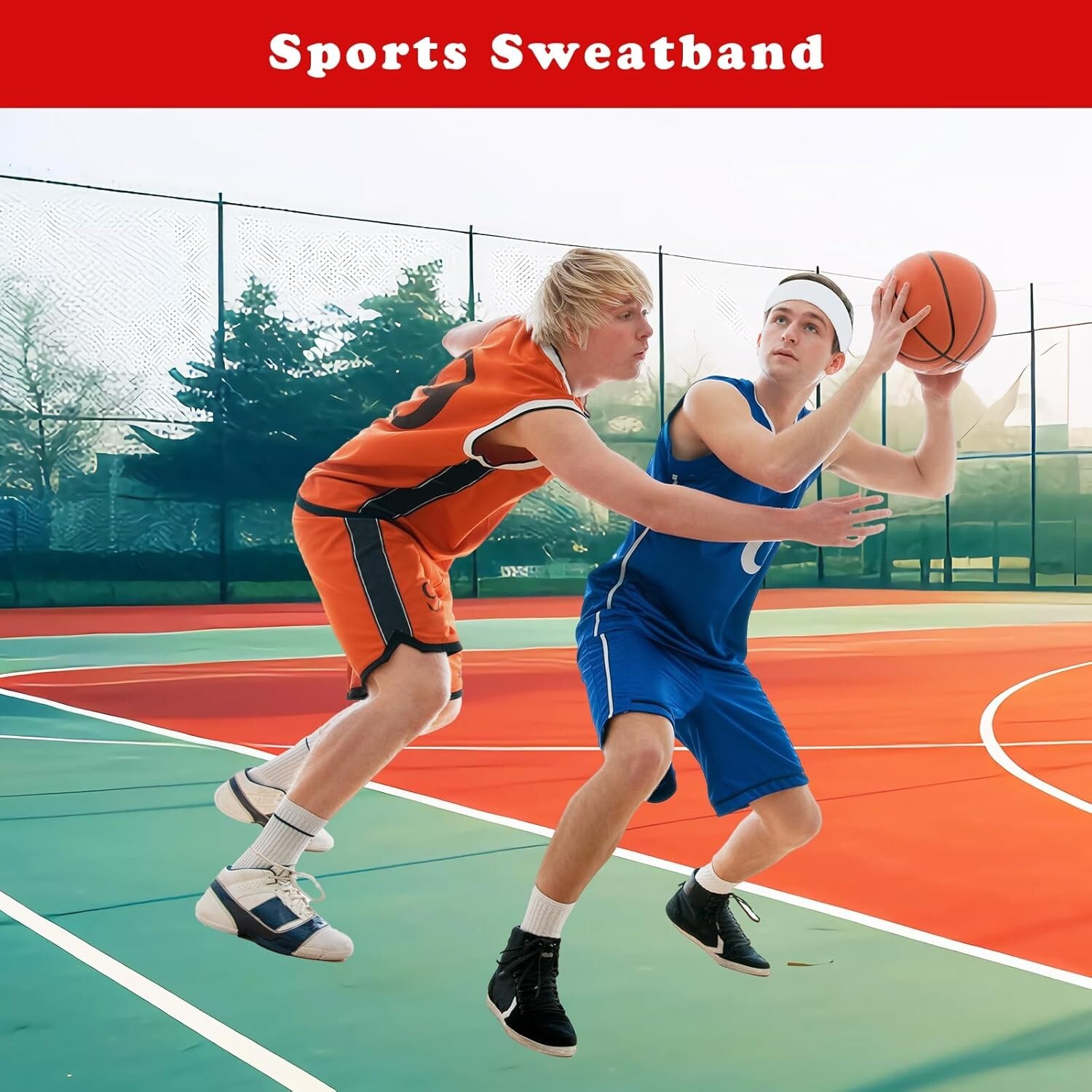 3 Pack Men & Women Sweatband Headband Terry Cloth Moisture Wicking for Sports