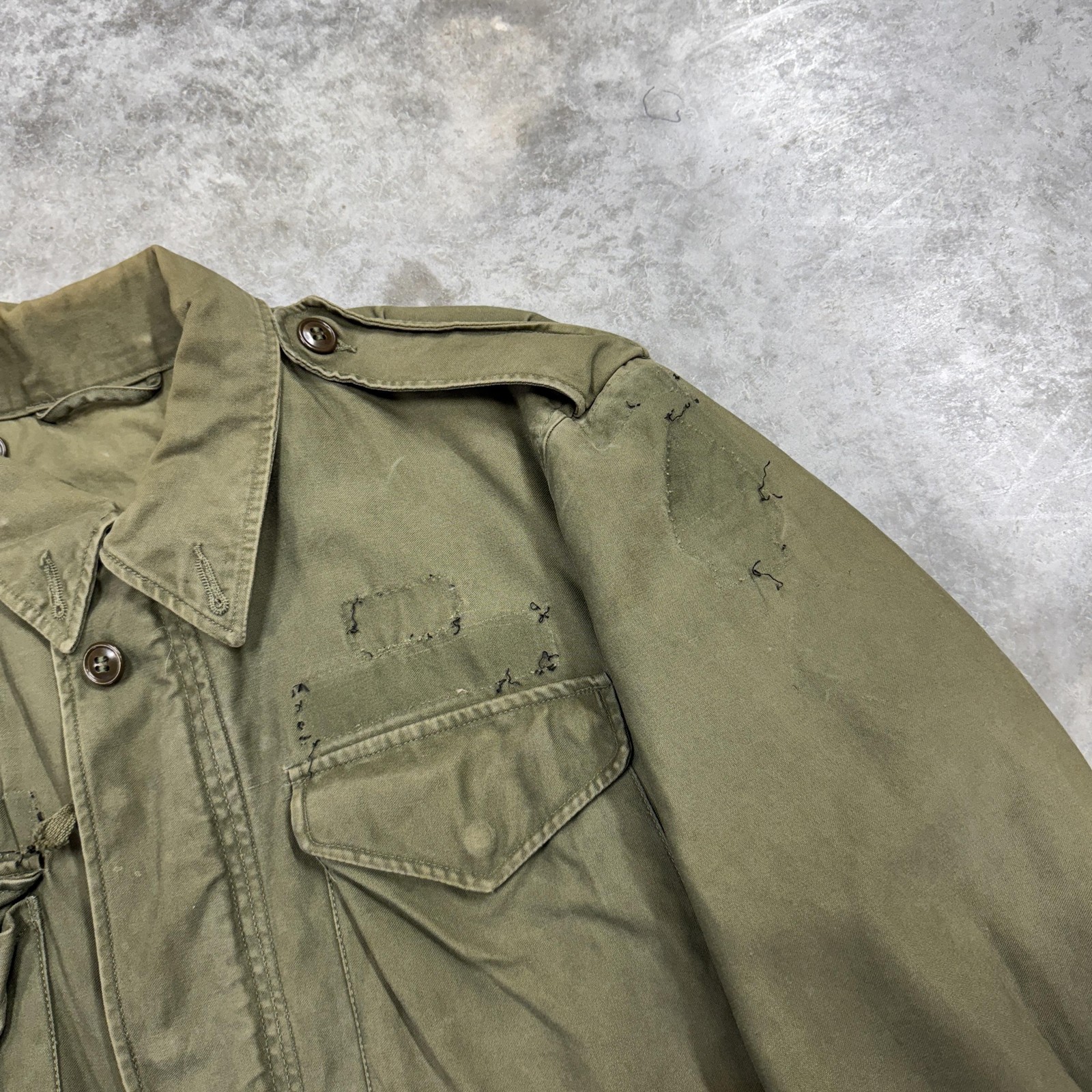 Vintage M-51 Jacket Mens Medium Korean war miltary cold weather coat army 50s