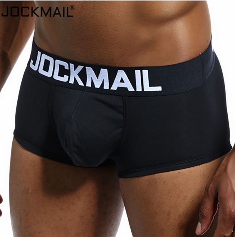 JOCKMAIL Boxer Shorts Men’s U Convex Underwear Cotton Bulge Pouch Trunks Panties