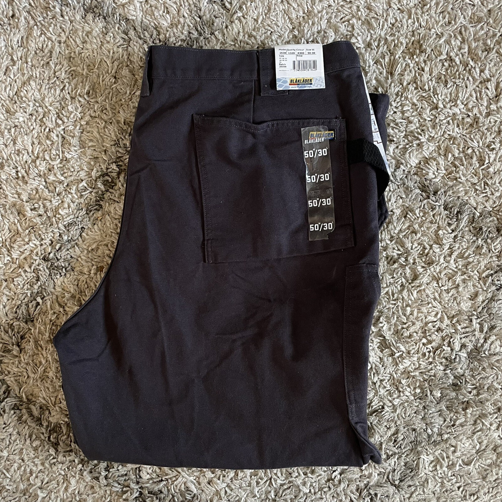 NWT Blaklader blue Reinforced Knee Bantam Work Pants Cordura Utility mens 50×30