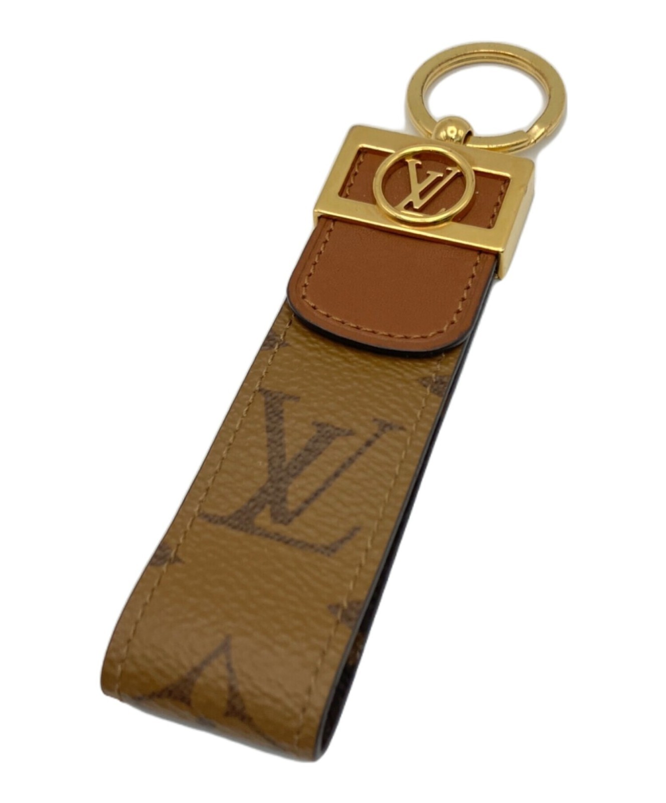 Louis Vuitton Porte Clés Dragonne Dauphine M69313 Key Holder Bag Brown Used