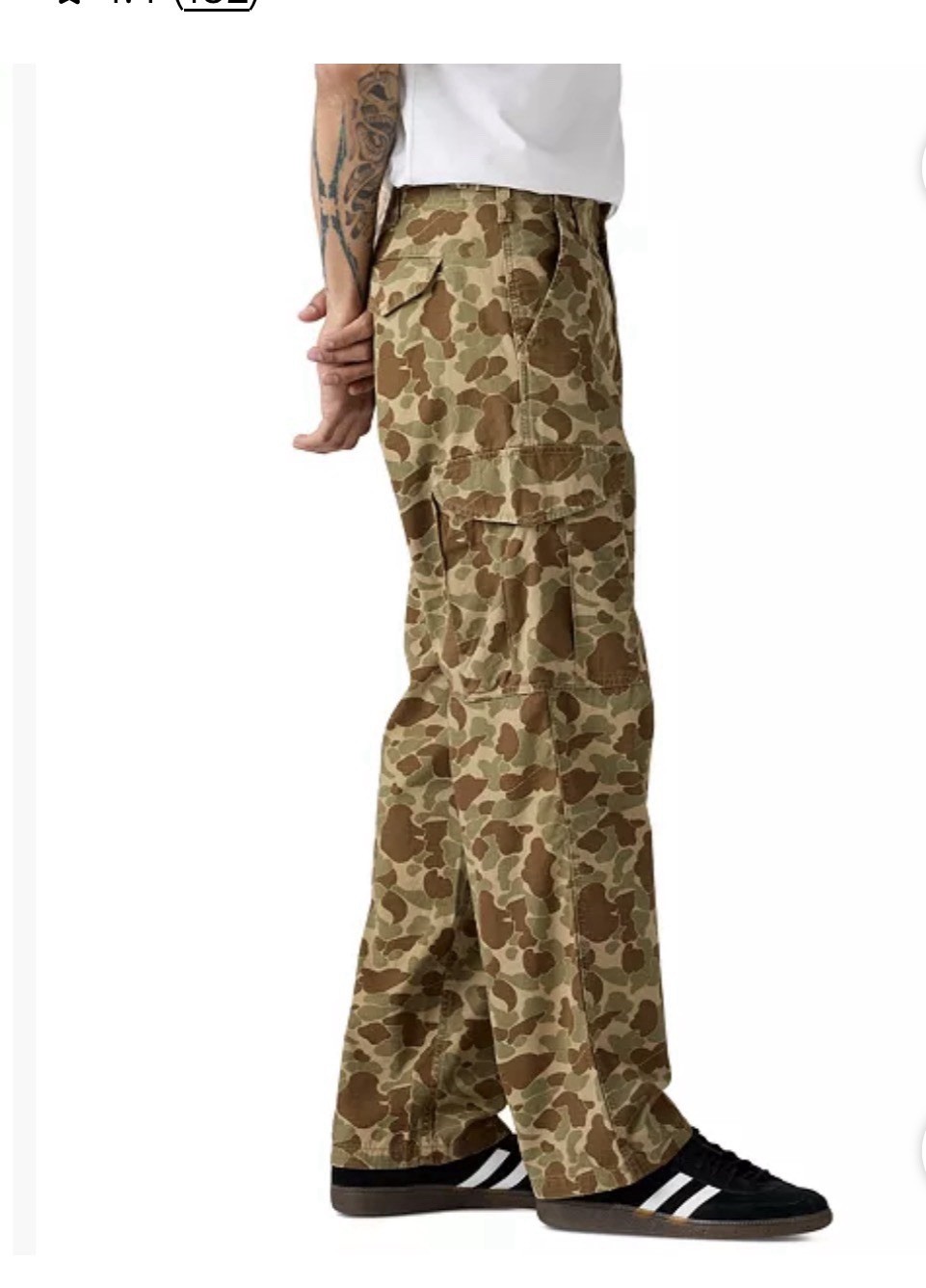 Levi’s Men’s XX Cargo Baggy Camo Cotton Pants 32x 30 Cargo Pockets NWT