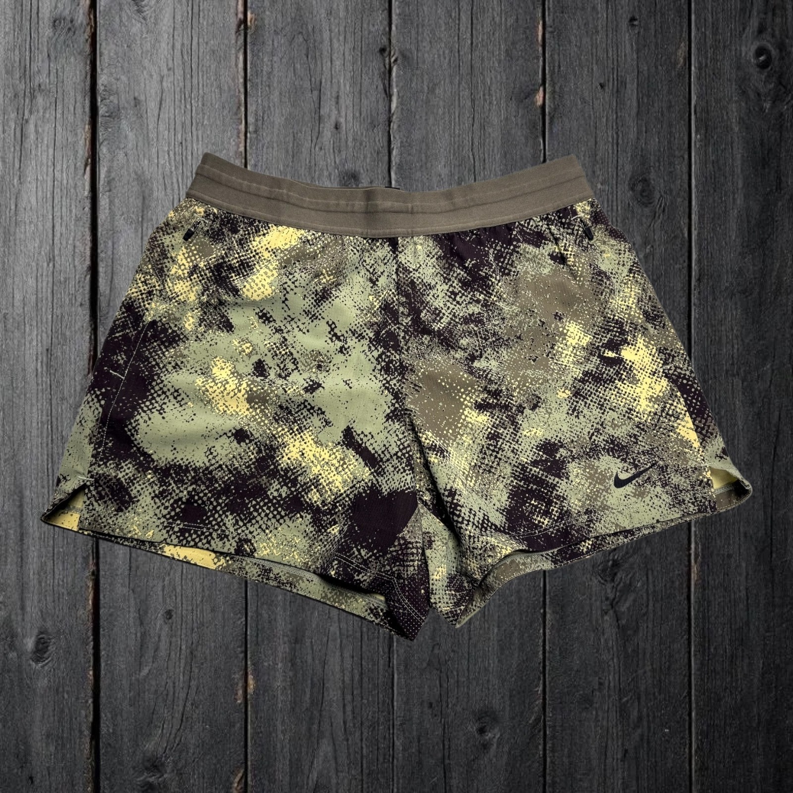 Nike DRI-FIT Flex Running Shorts 5” Mens LARGE Unlined Tech Digi Camo FZ0740