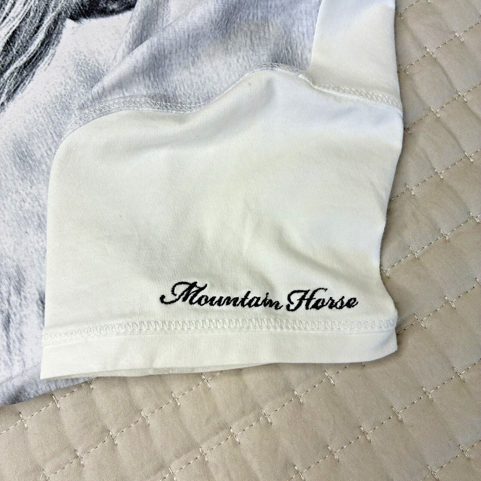 Mountain Horse Broadway Tee Horse Graphic Rhinestones White Gray