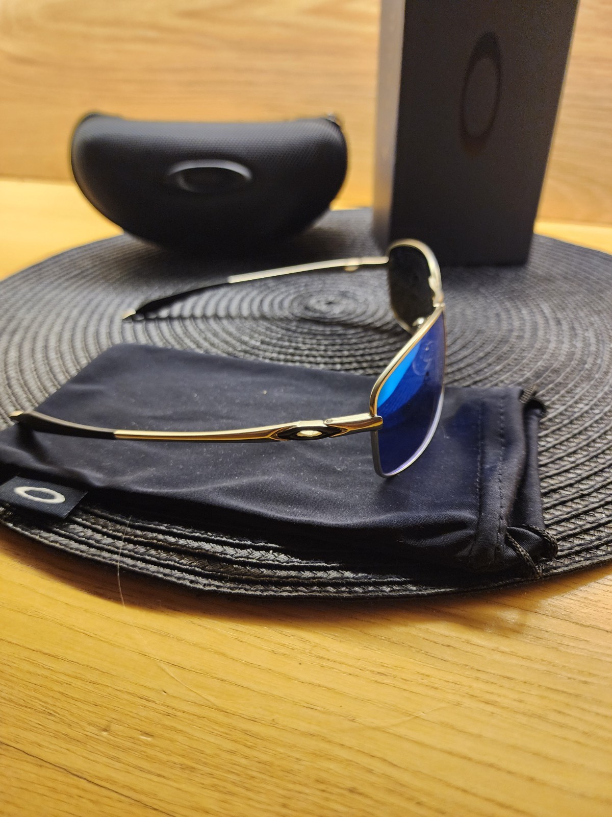 Oakley Crosshair 2.0 Alloy Metal Frame Blue Prizm Polarized Lens Full Pack New