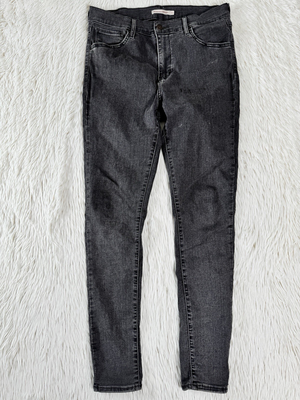 Levi’s 720 Charcoal Wash High-Rise Super Skinny Denim Jeans Women’s Size 31