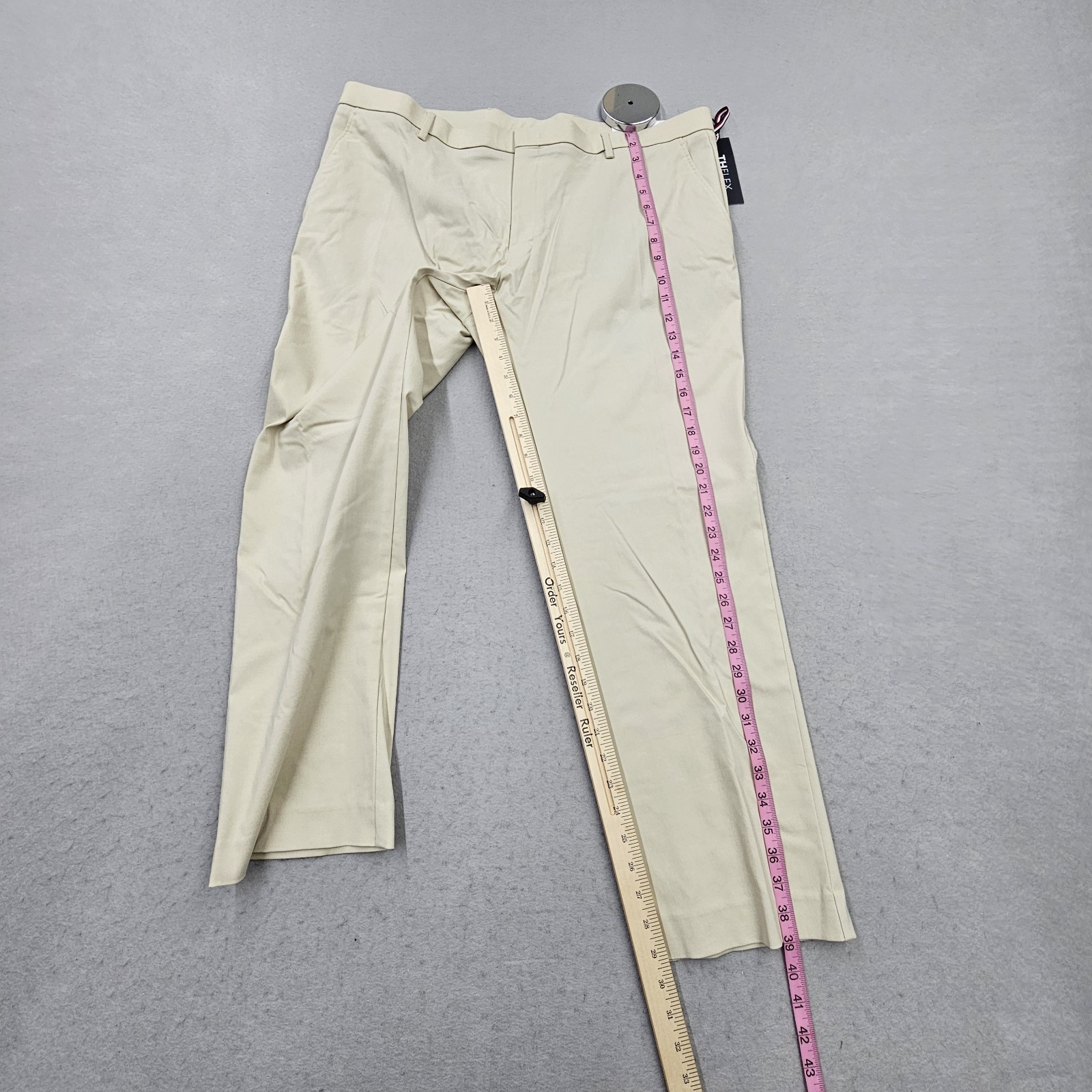 Tommy Hilfiger Mens 40×30 Modern Fit Butter Beiege Stretchy Dress Pants THFLEX
