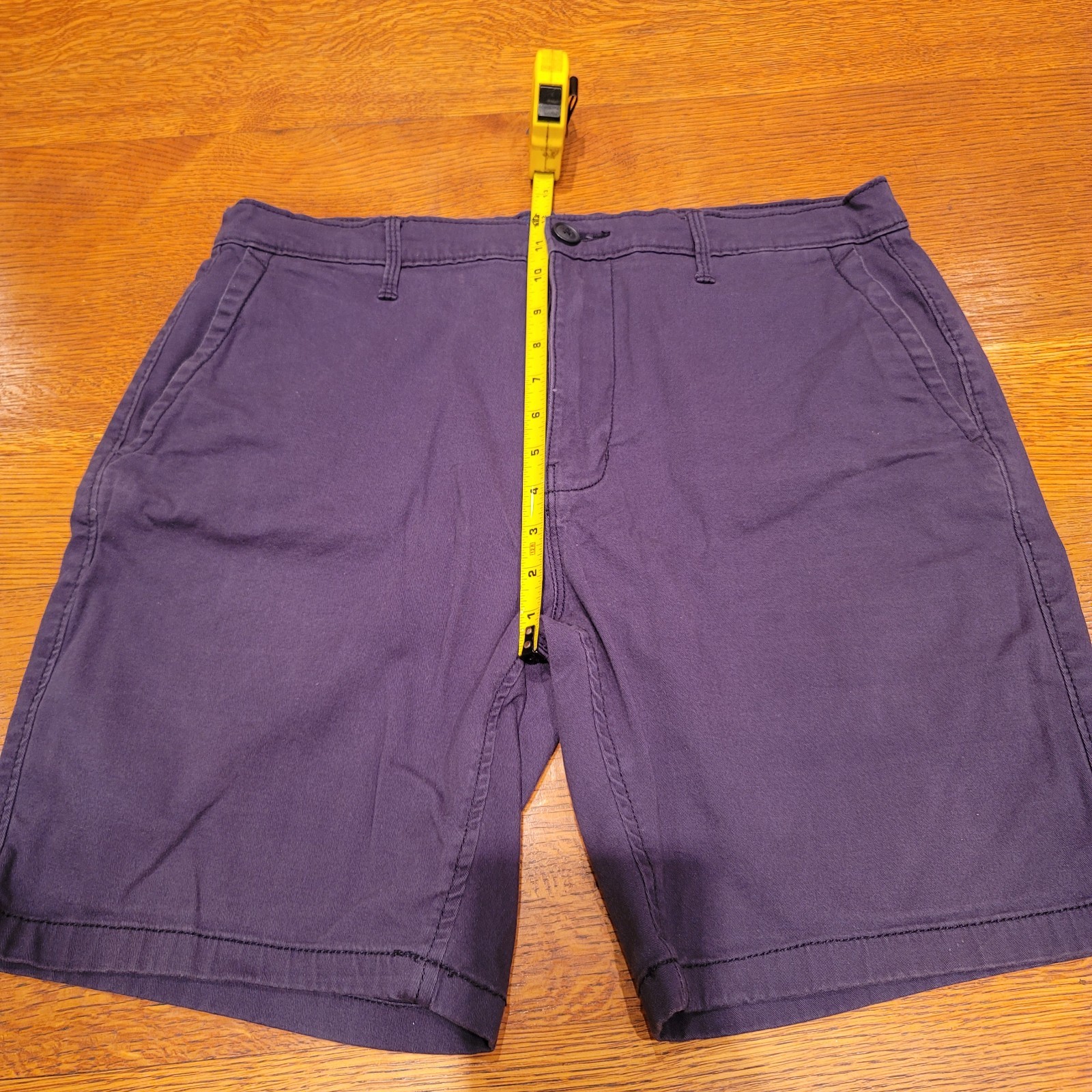 Arizona Jean Co Men’s Blue Classic Fit Chino Shorts Stretch Flat Front Zip
