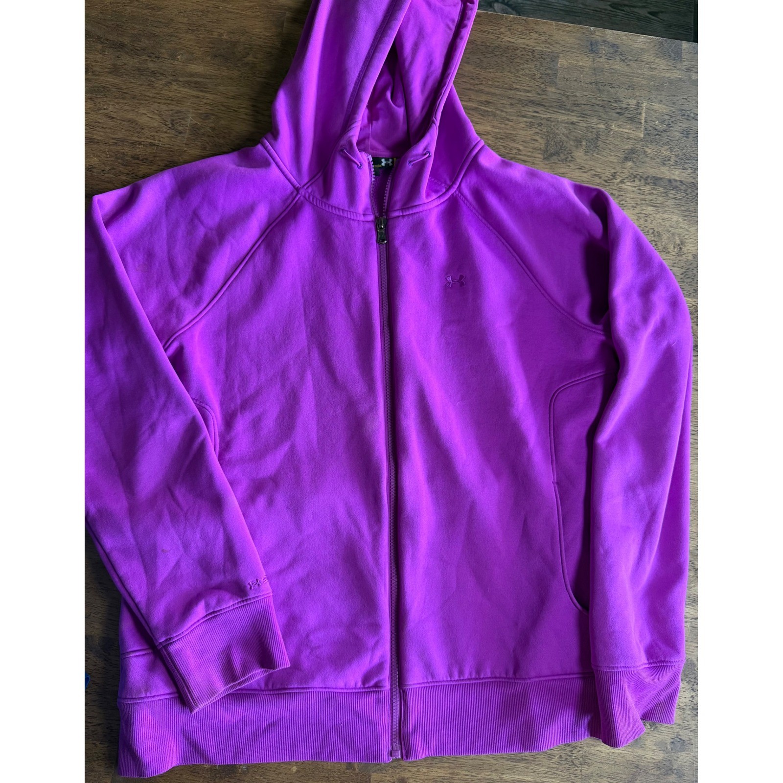 Under Armour Storm Womens Full Zip Hoodie Purple Fleece Jacket Sweatshirt