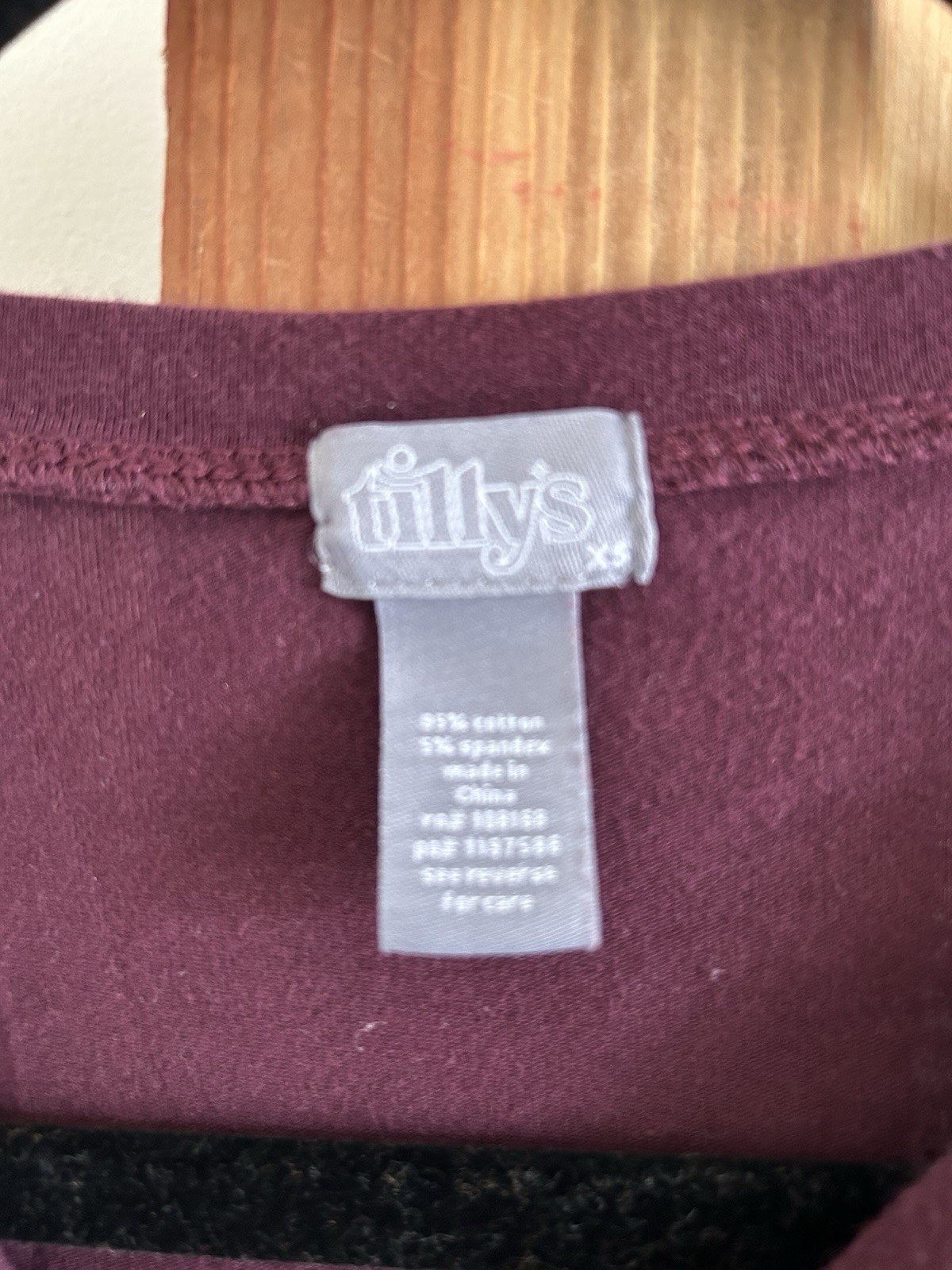 Active Basic Women’s Purple Ribbed Knit Crew Neck Short Sleeve T-Shirt Size S