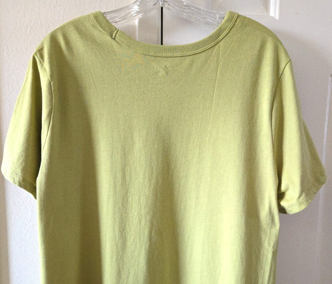 ON Apple Green Olive Chartreuse Soft Cotton Jersey T-shirt XXL 2XL 18 20 22 XXL