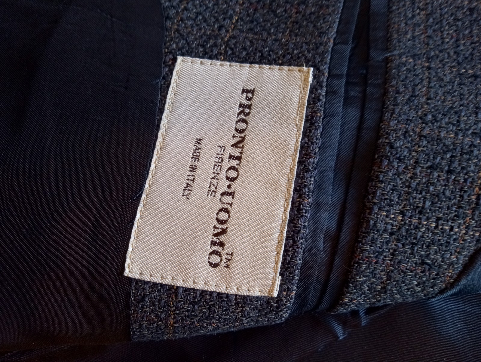 Pronto Uomo Blue & Charcoal Windowpane Silk Wool Sportcoat Blazer 37R