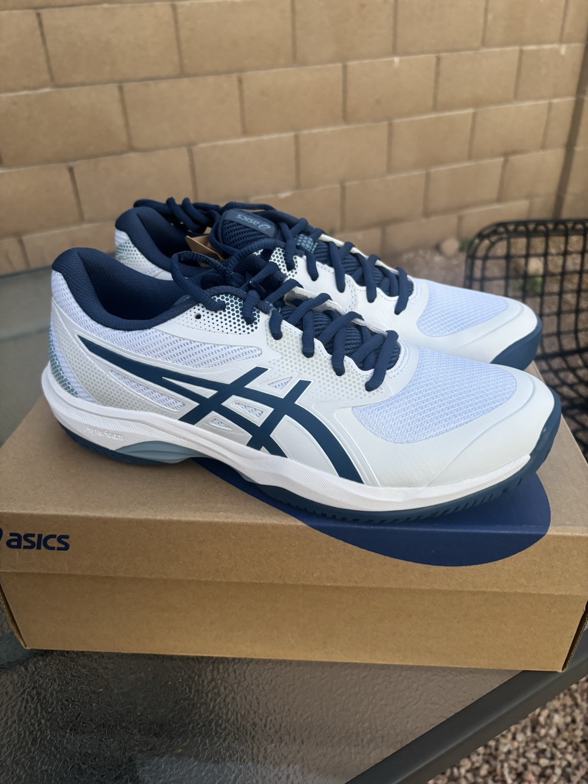ASICS Game FF Pickleball Men’s Size 8 White/Twilight Blue 1041A488-101