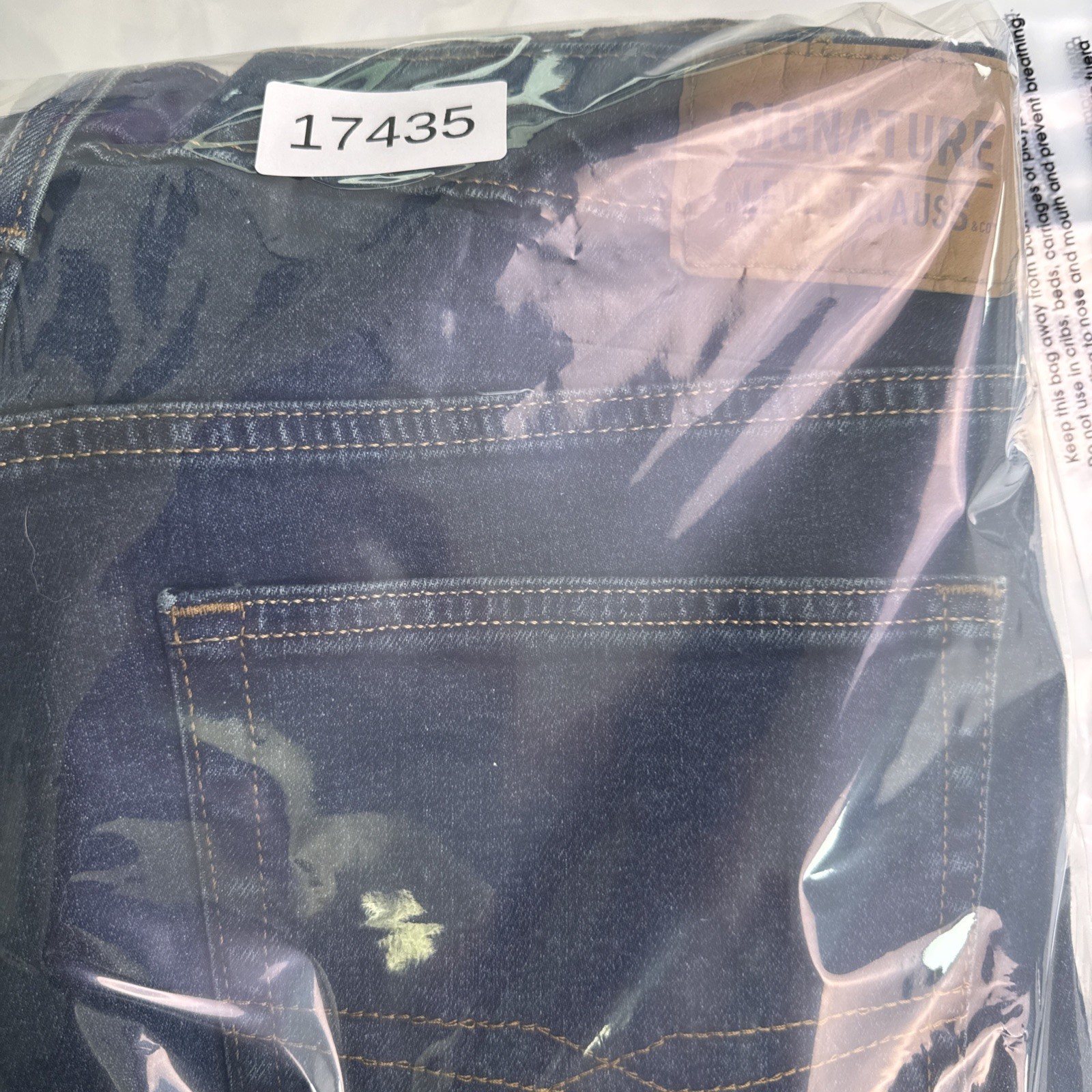 Signature Levi Strauss Mens Athletic Flex Jeans 36X32 Blue W36L32 New
