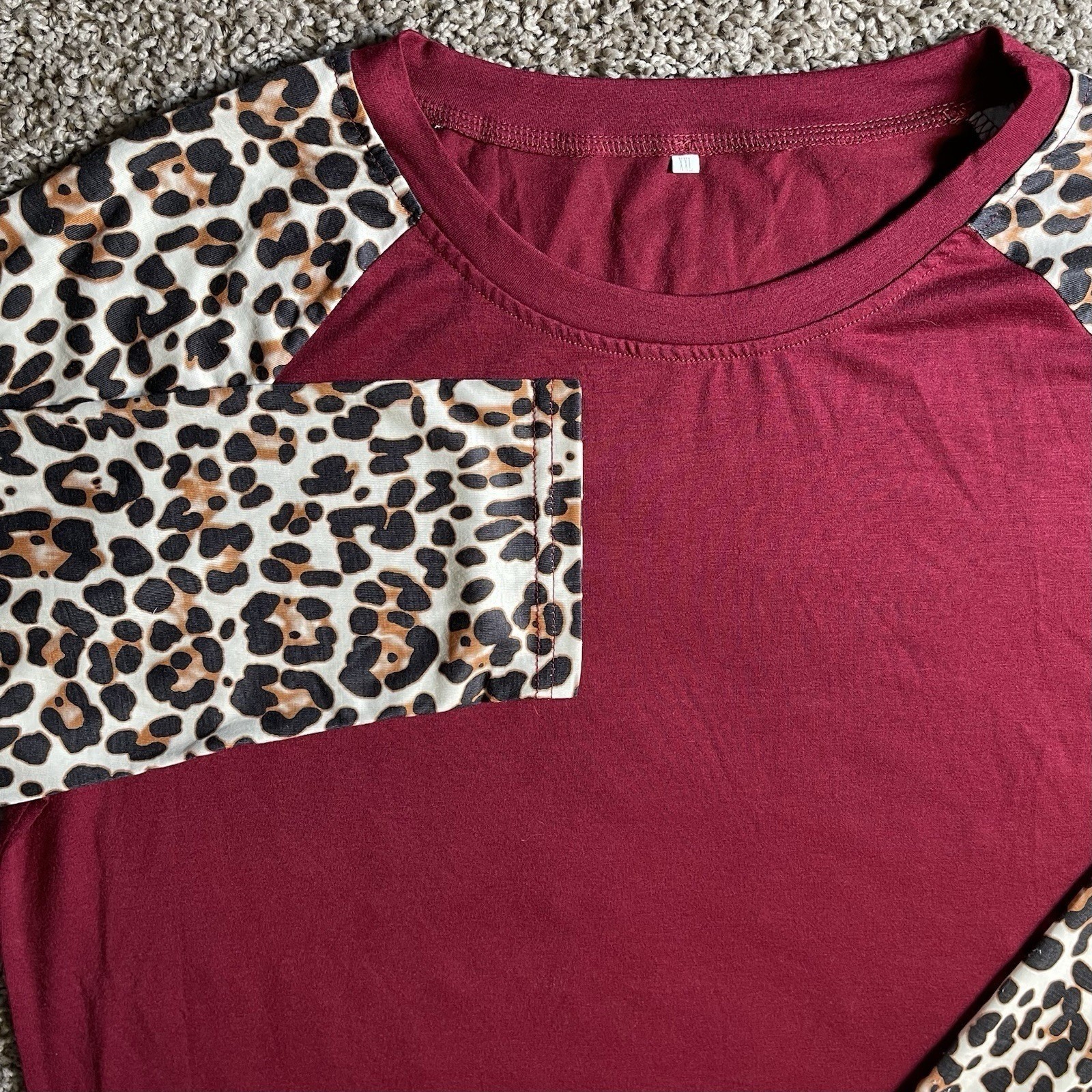 Leopard jersey Varsity Stripe Tee Top XXL Streetwear sporty cheetah Streetwear
