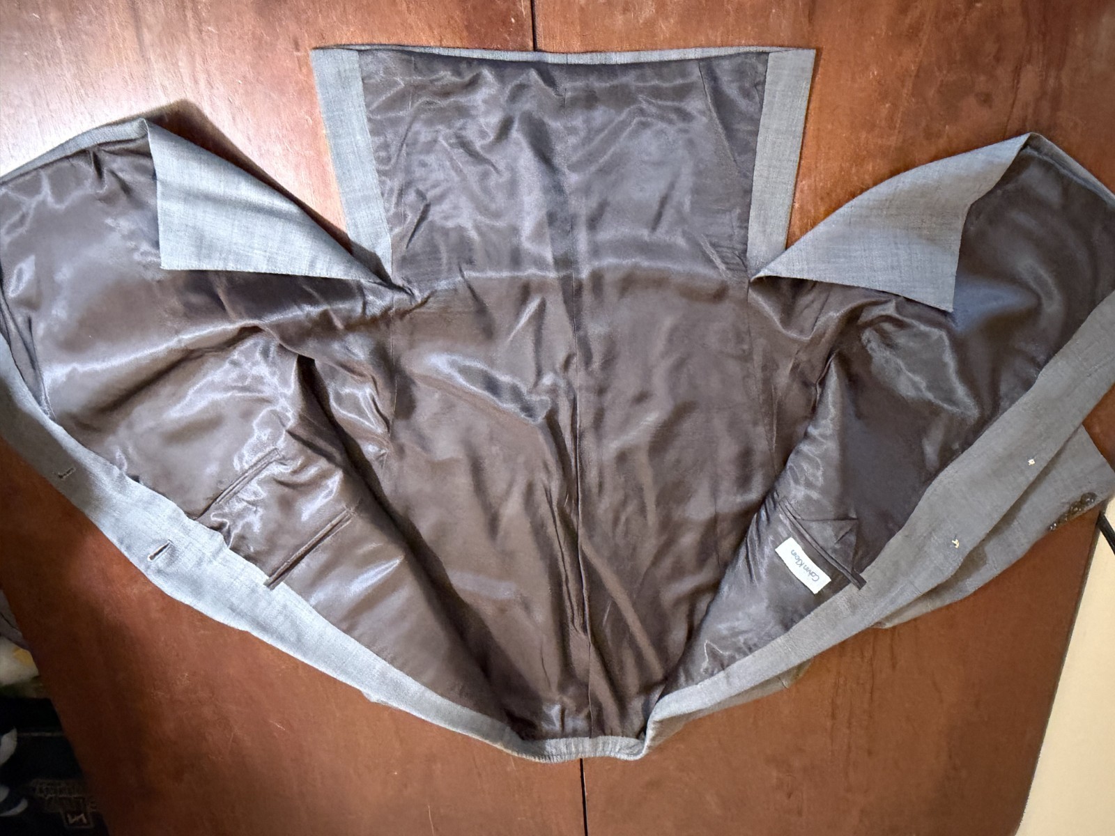 2025 CALVIN KLEIN Brown Nailhead Full Suit 42S Wool