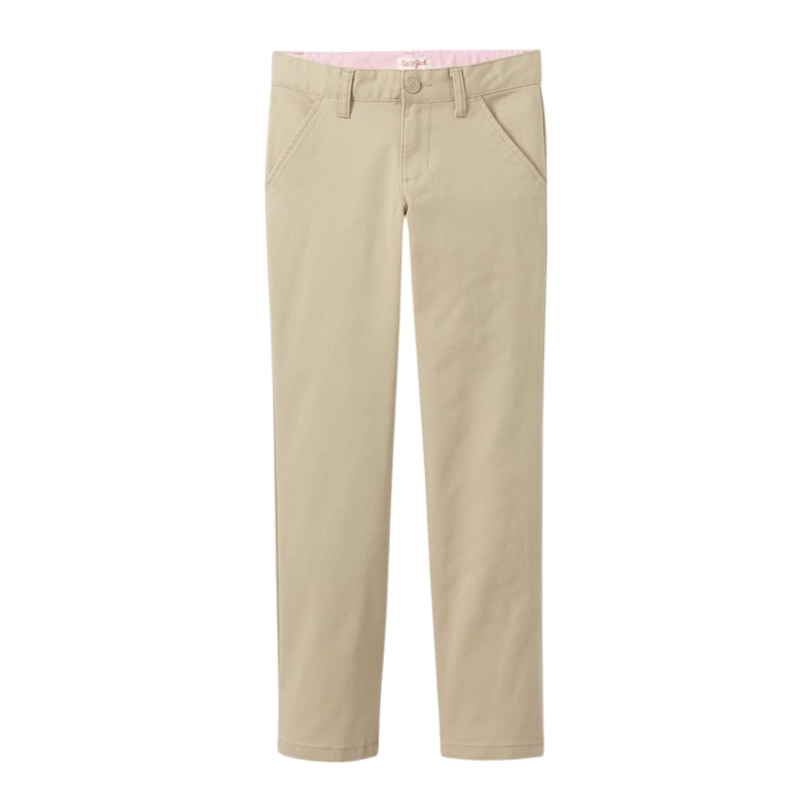 Cat & Jack Girls Slim Straight Fit School Uniform Chino Pants – Sizes 10-16 Plus