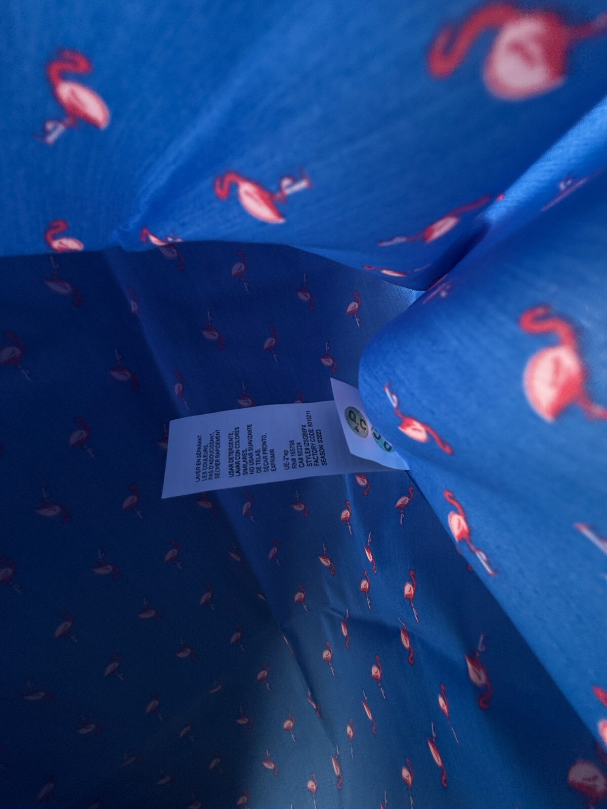 NWT IZOD LT Large Flamingo Print Tall Blue Performance Button Up Beach $65 Men