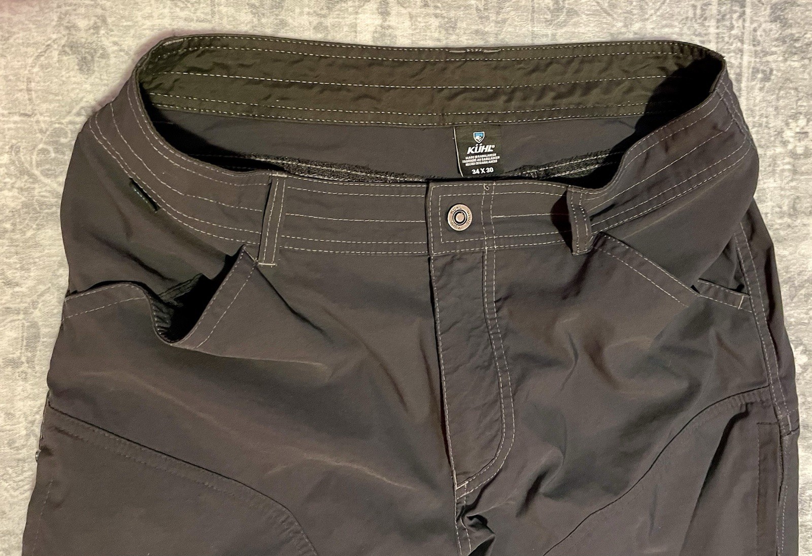 Kuhl Renegade Men’s Pants 34×30 In Koal(Drk Gray) Style 5120