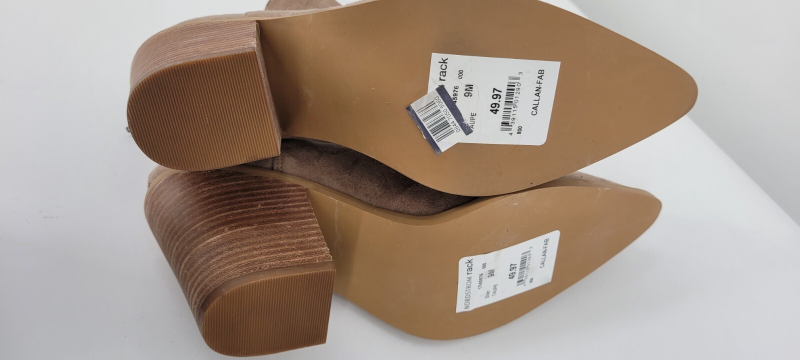 Abound Women Boot 9Taupe Bootie Zip Walking Pointed Toe Solid High (3-3.9 in)