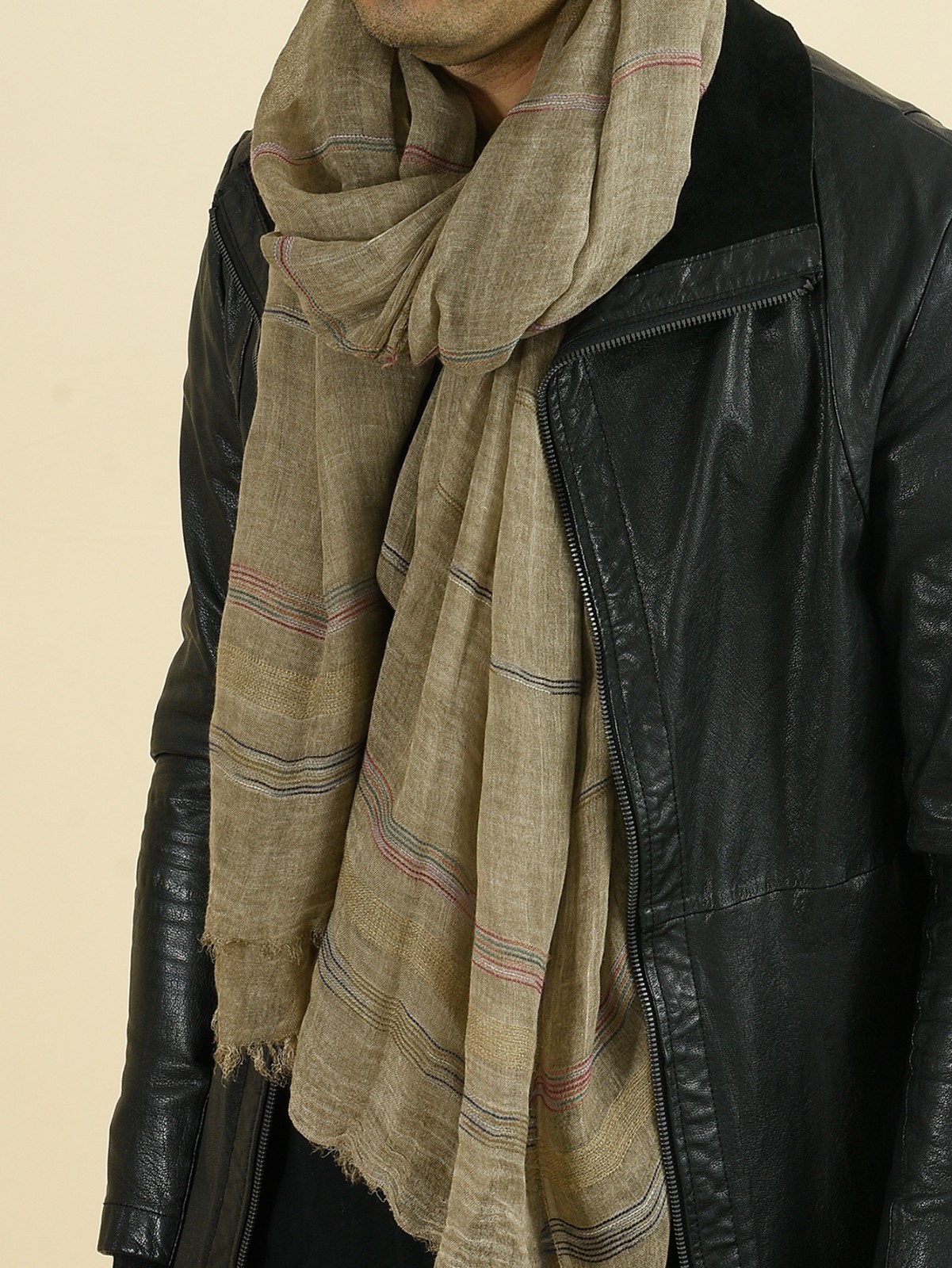 Mens Cotton Linen Bandana Scarf Tassel Long Shawl Warm Neckerchief Vintage NEW