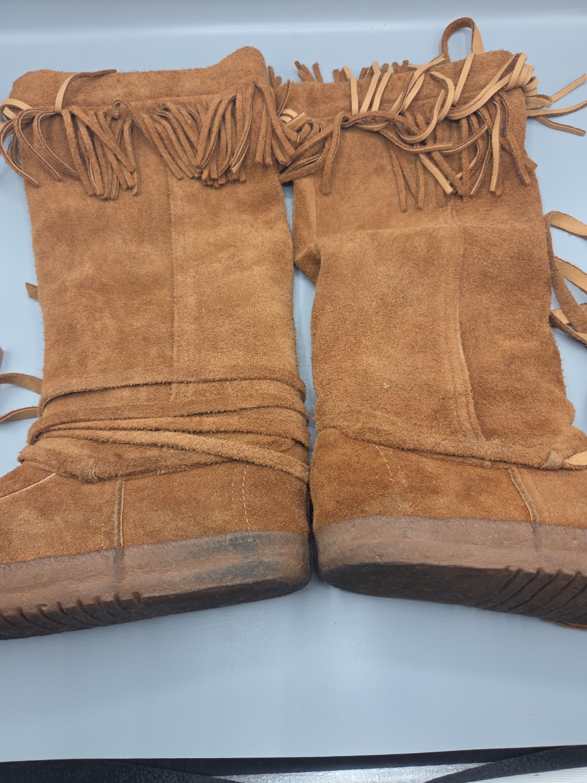 Steger Mukluks Kodiak Brown Moosehide Suede Winter Boots Women’s Size US 7