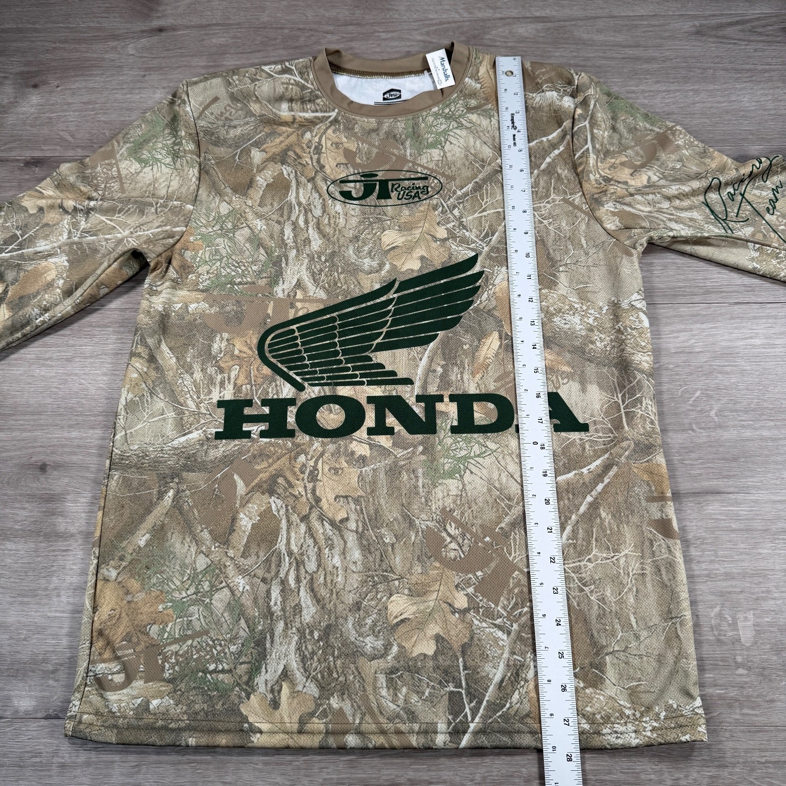 Mens Honda Jersey Shirt Camo Long Sleeve JT Racing USA Wing Logo Motocross M