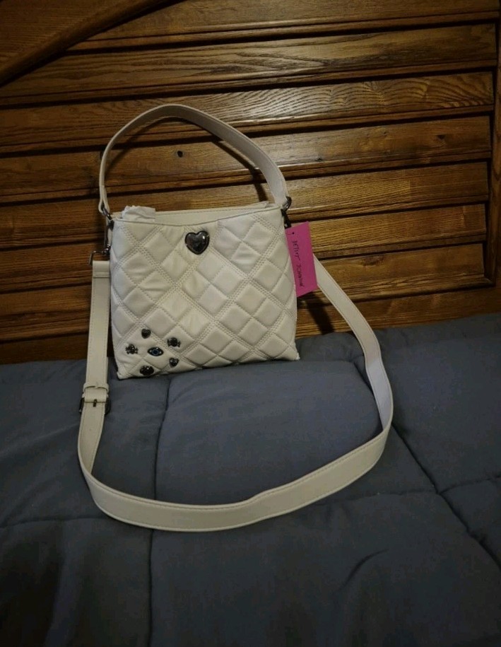 BETSEY JOHNSON XO WALLY QUILTED BAG WITH CHARMS