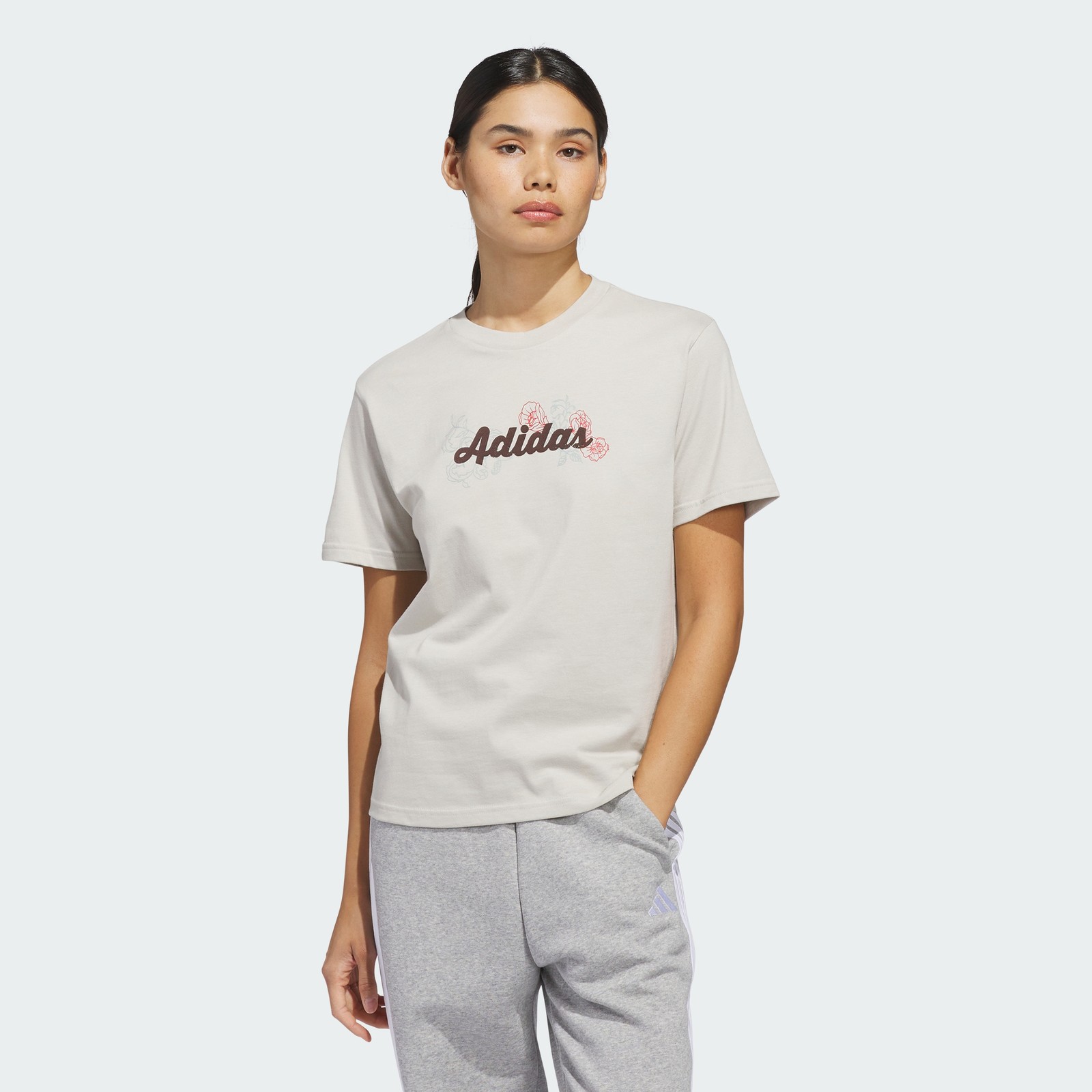 adidas women Western Florals Graphic T-Shirt