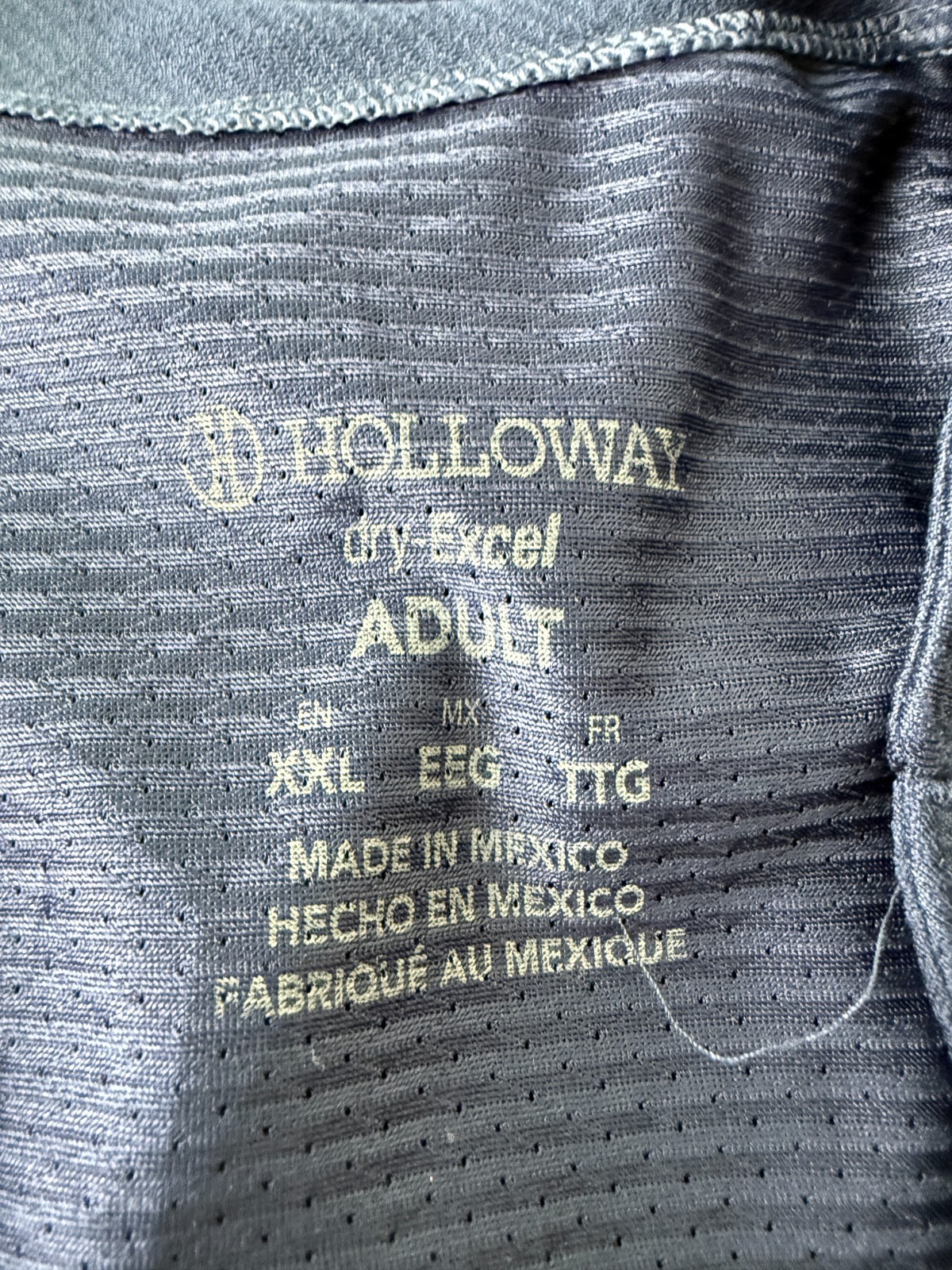 Holloway National Showcase 14U Baseball Jersey Navy Mens XL 44-46 in