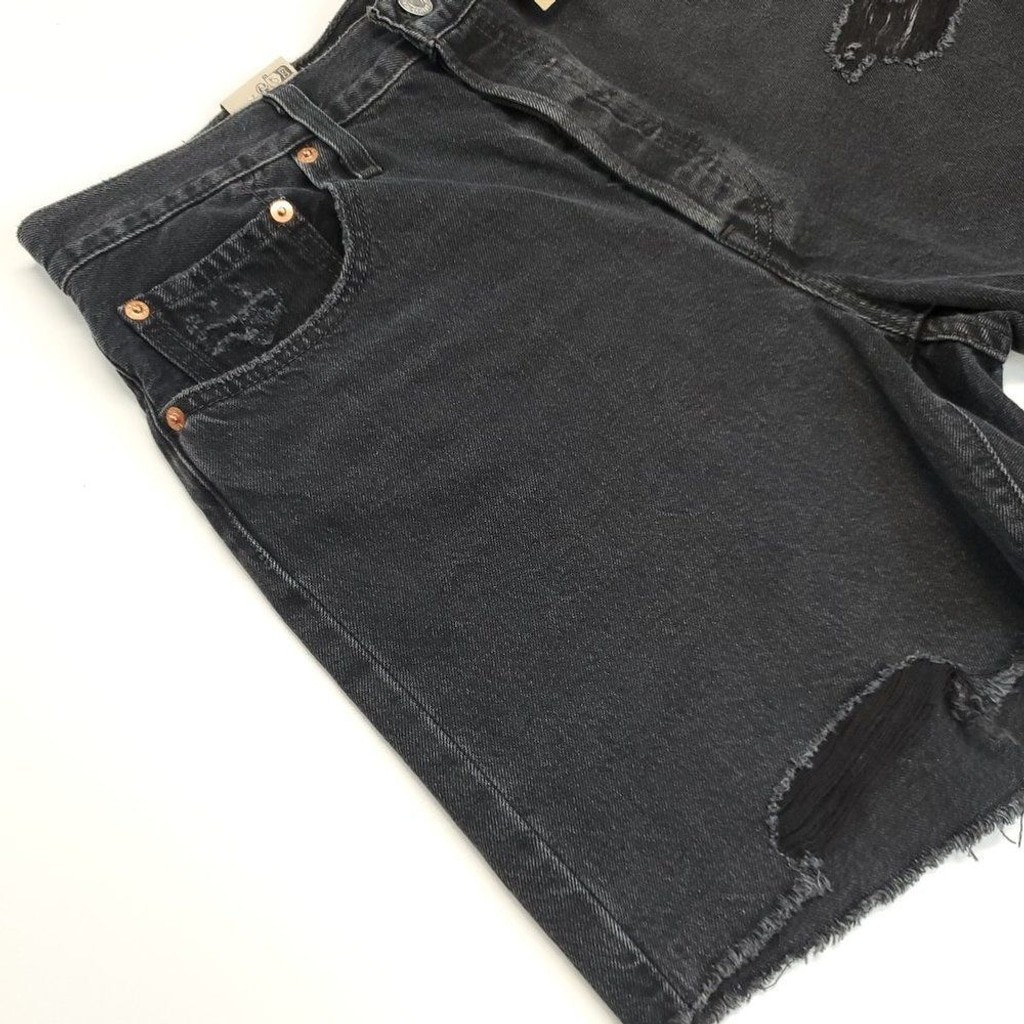 Levi’s 501 Ripped High Rise Mid Thigh Denim Shorts Size 31