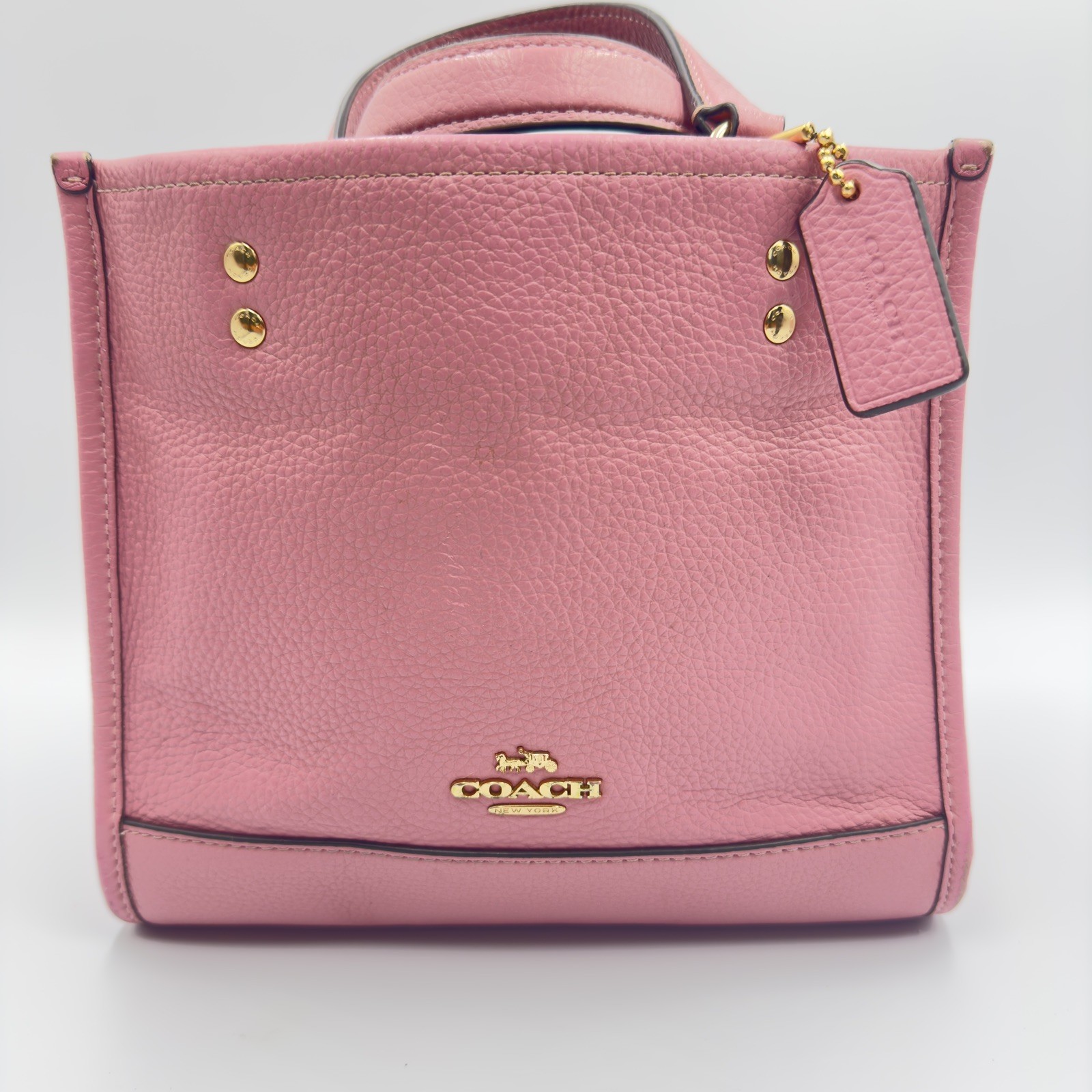 Coach Dempsey Tote 22 In True Pink Style C0971 Small Pebbled Leather bag