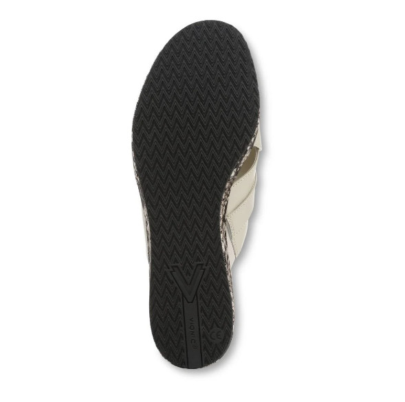 VIONIC Dawn Wedge Slide Sandal Cream Leather New