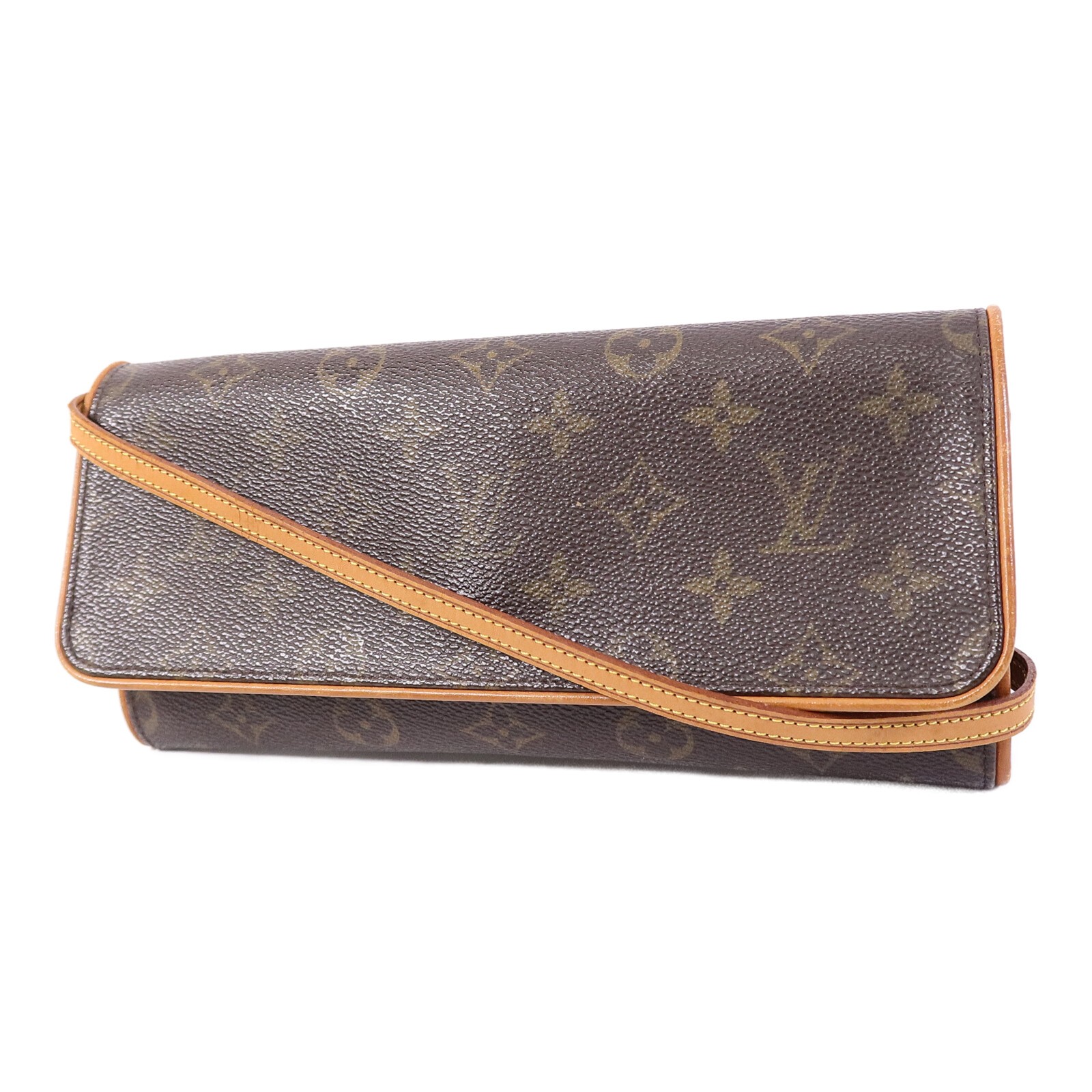 LOUIS VUITTON LV GHW Pochette Twin GM Shoulder Bag M51852 Monogram Brown